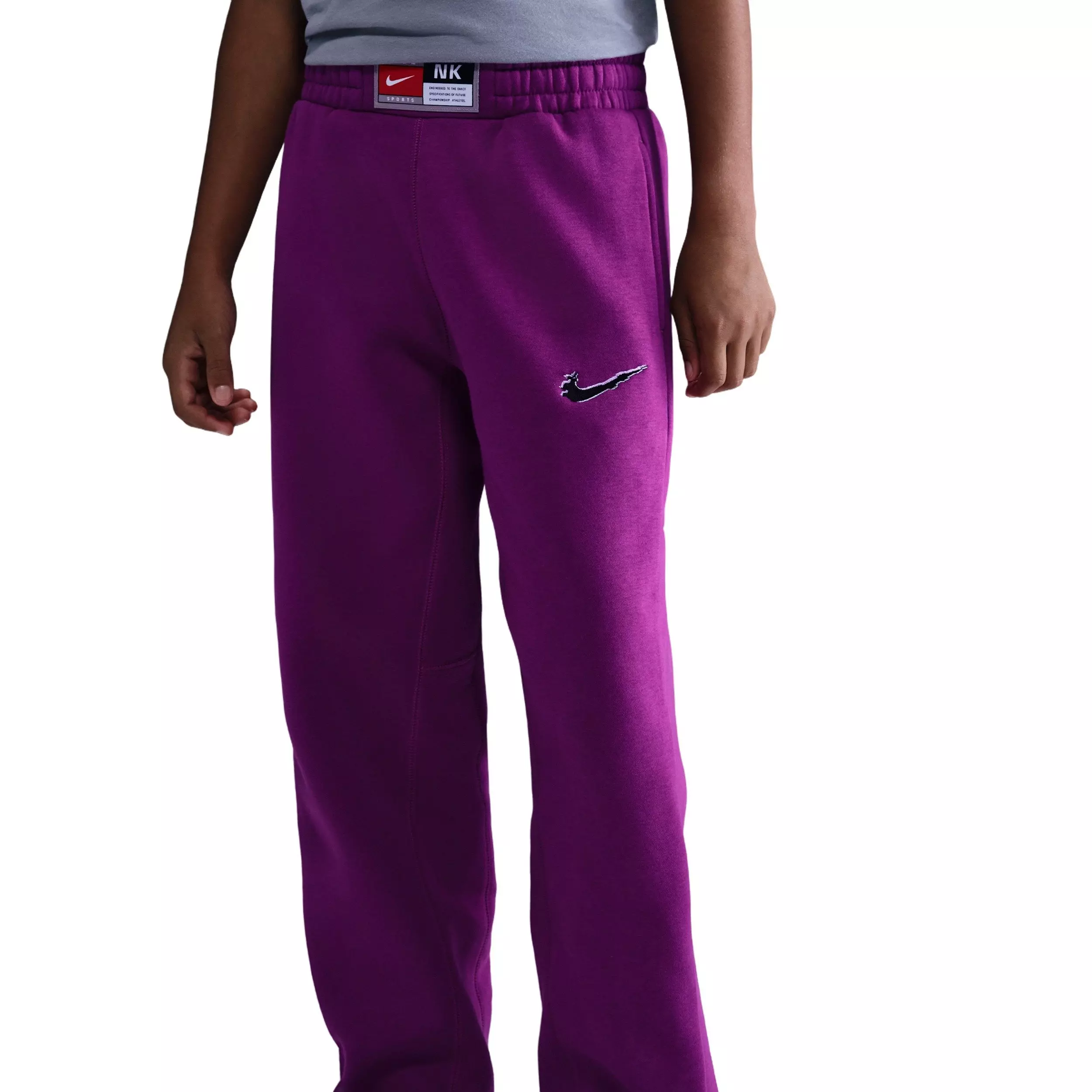 Nike Big Kids' Culture of Basketball Glitch Fleece Pants - Berry - BERRY
