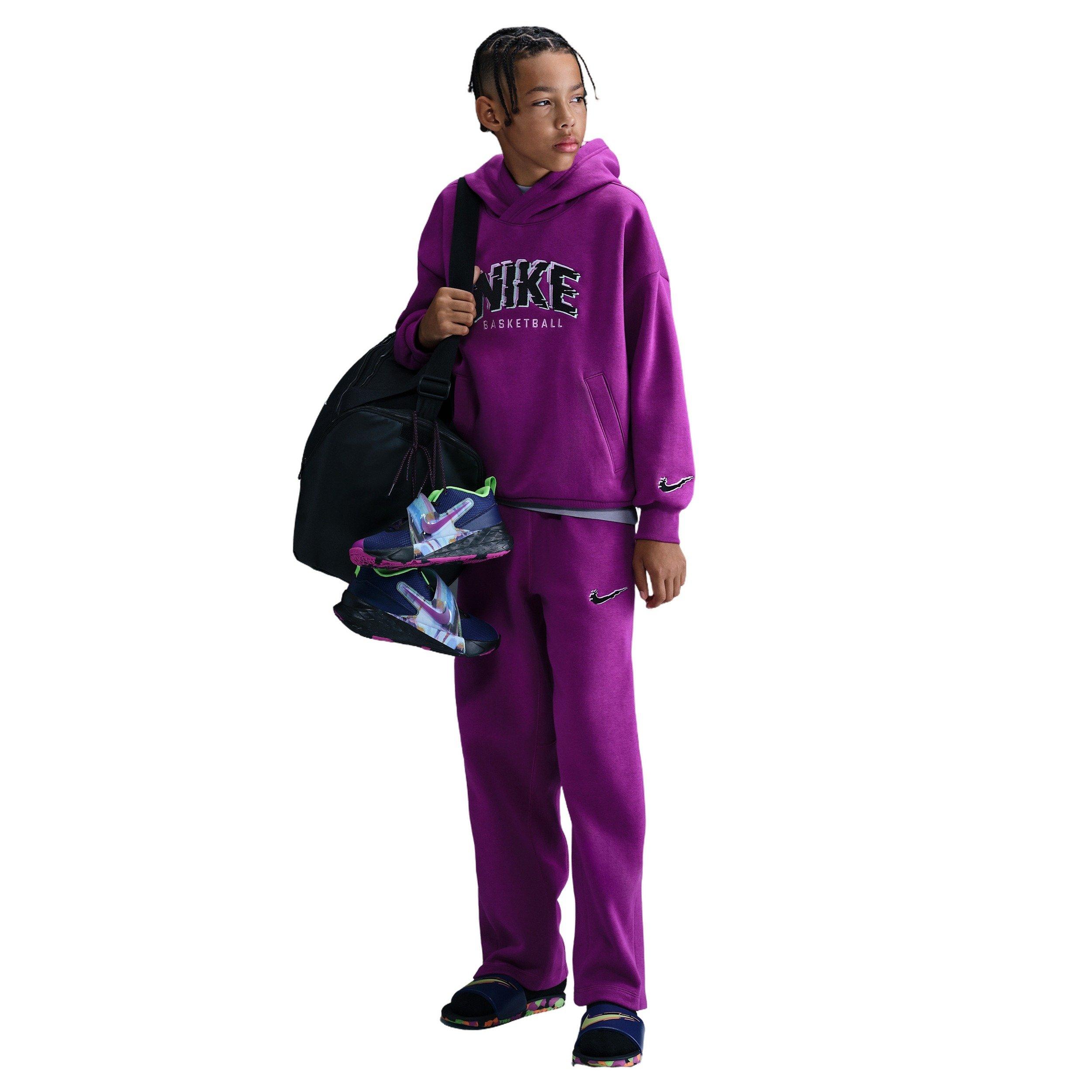 Nike Big Kids' Culture of Basketball Glitch Fleece Pants -Berry