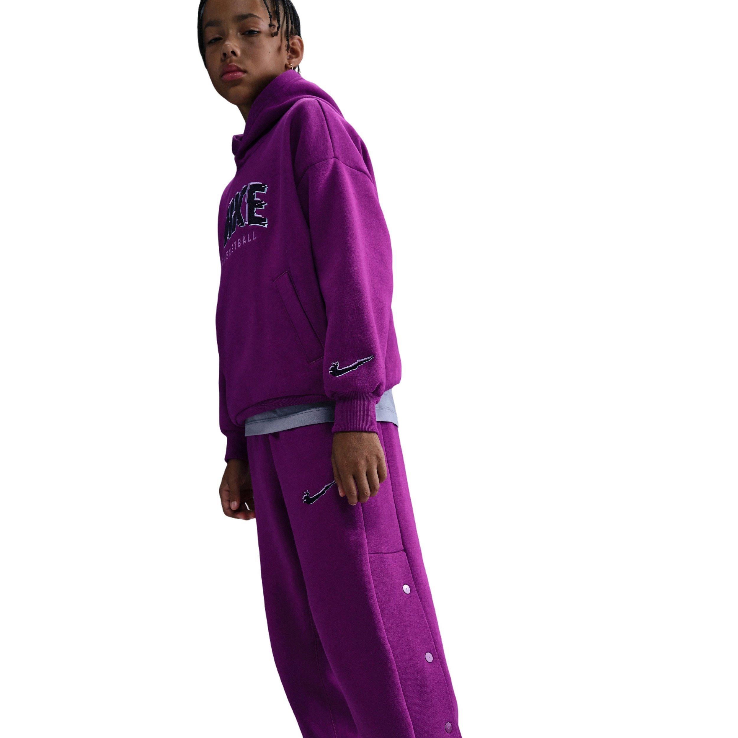 Nike Culture of Basketball Glitch Big Kids' Berry Fleece Pants