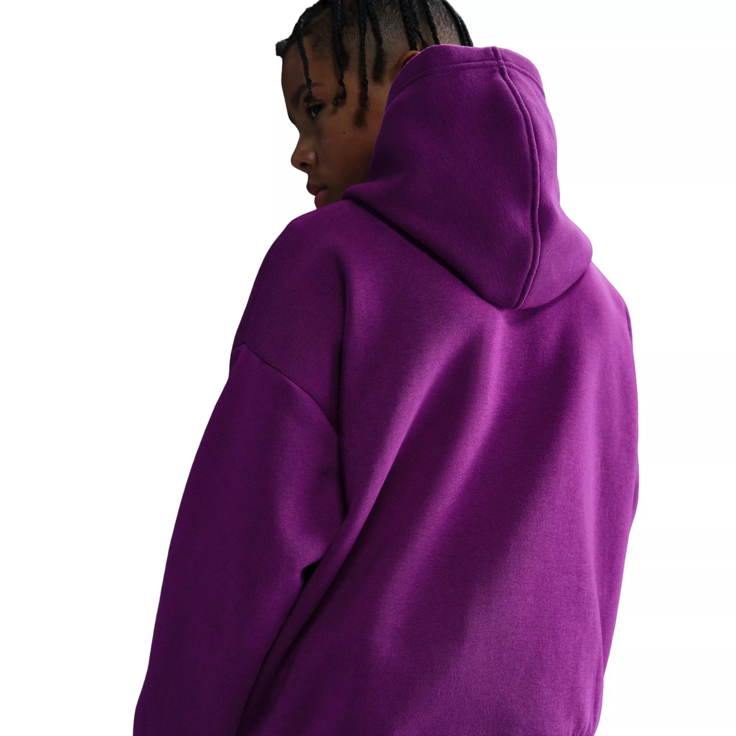 Nike Big Kids' Culture of Basketball Pullover Fleece Hoodie -Berry - BERRY