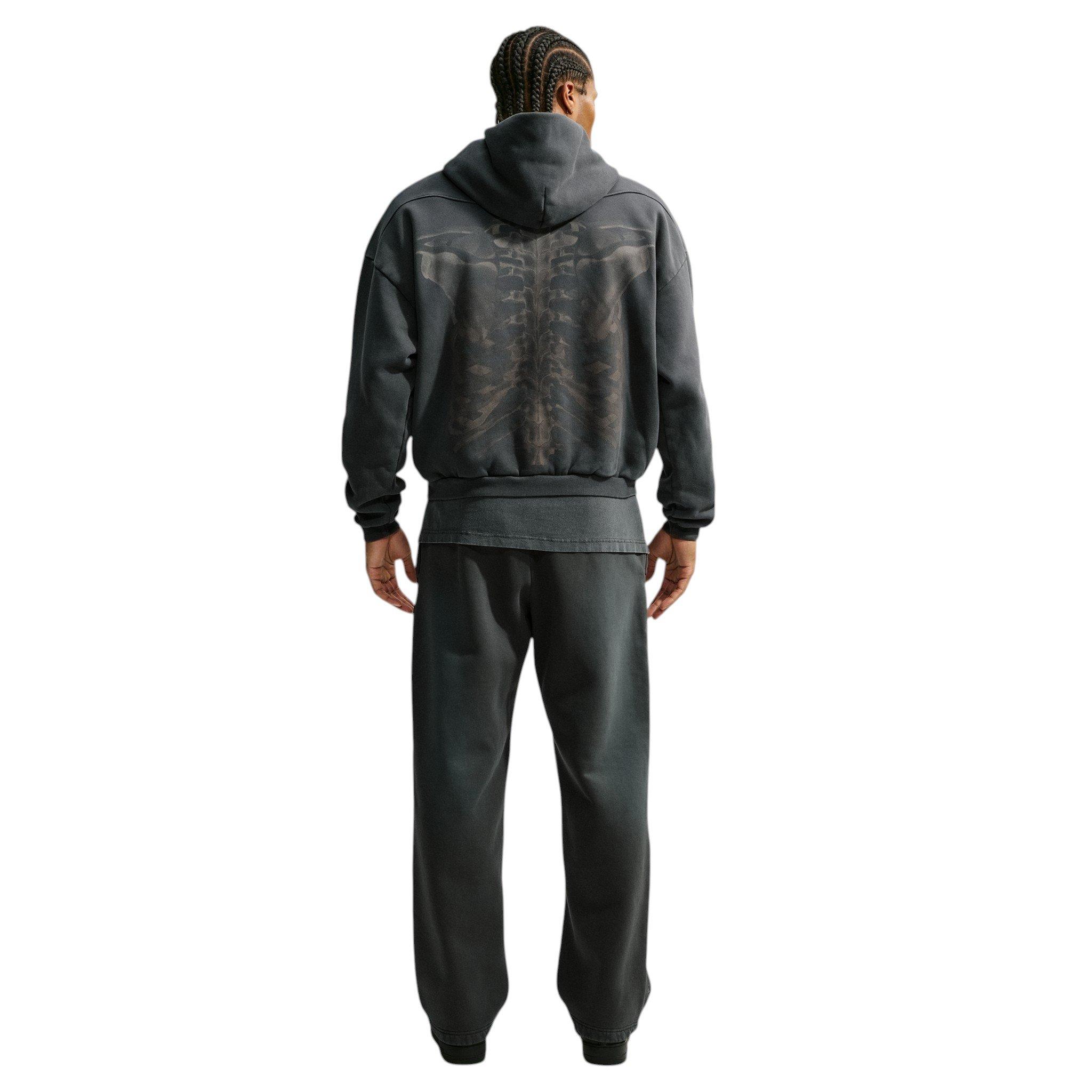 Nike Men's Ja Standard Issue Therma-FIT Fleece Pullover Basketball Hoodie - Black Spruce/Ice Silver - BLACK/SILVER