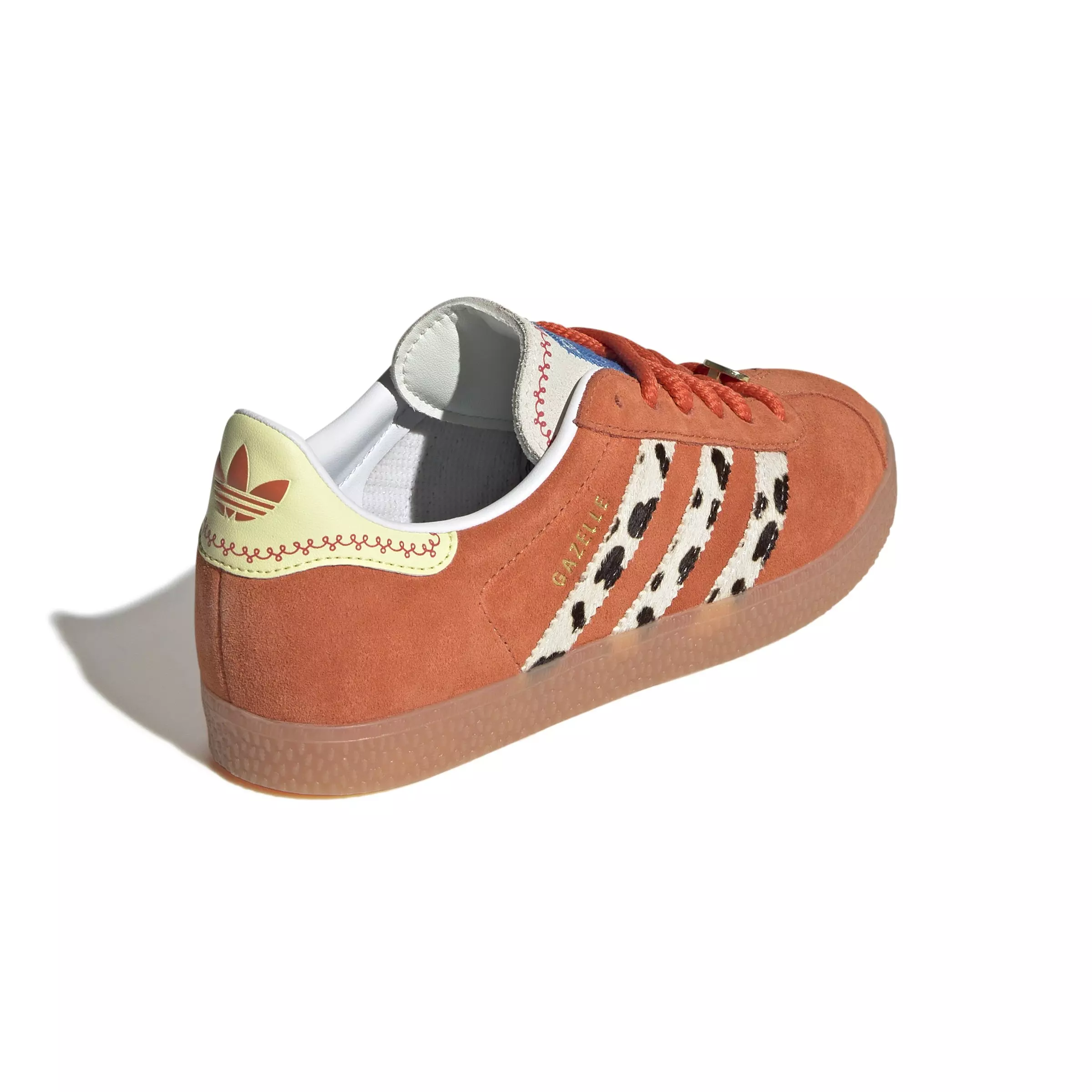 adidas Originals Gazelle "Orange/Ftwr White/Gum 2" Grade School Girls' Shoe - ORANGE/WHITE/GUM