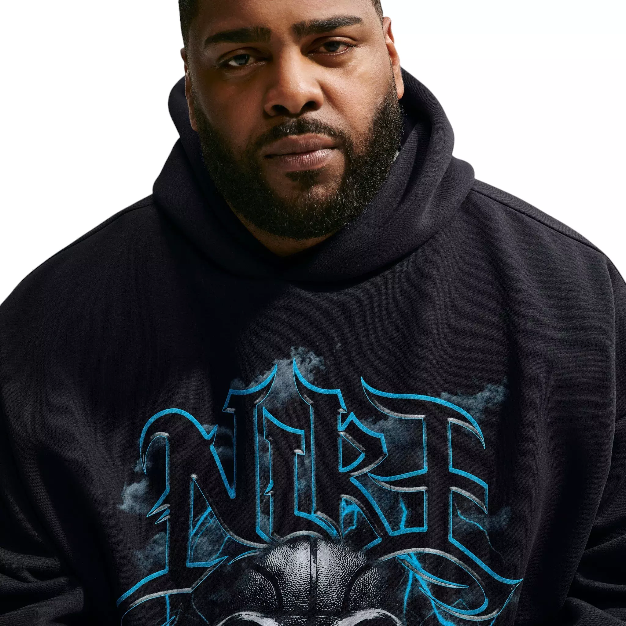 Nike Men's Standard Issue Brushed Pullover Basketball Hoodie - Black - BLACK