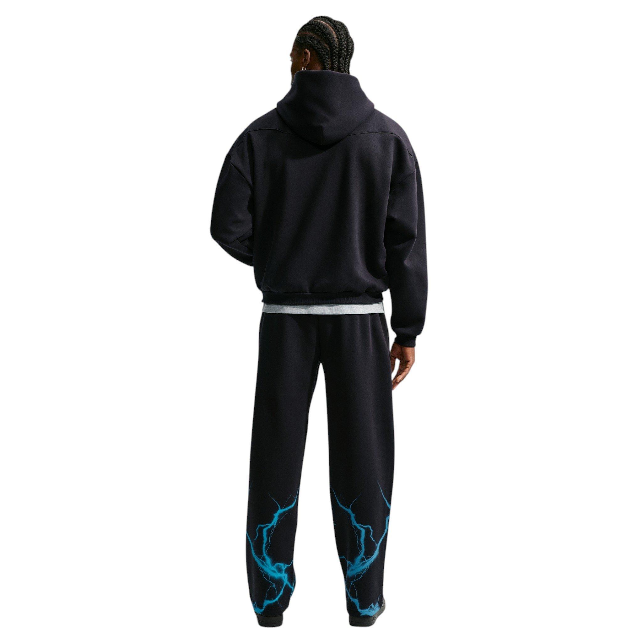 Nike Men's Standard Issue Brushed Pullover Basketball Hoodie - Black - BLACK Thumbnail View 8