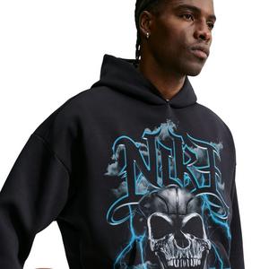 Nike Men's Standard Issue Brushed Pullover Basketball Hoodie - Black - BLACK