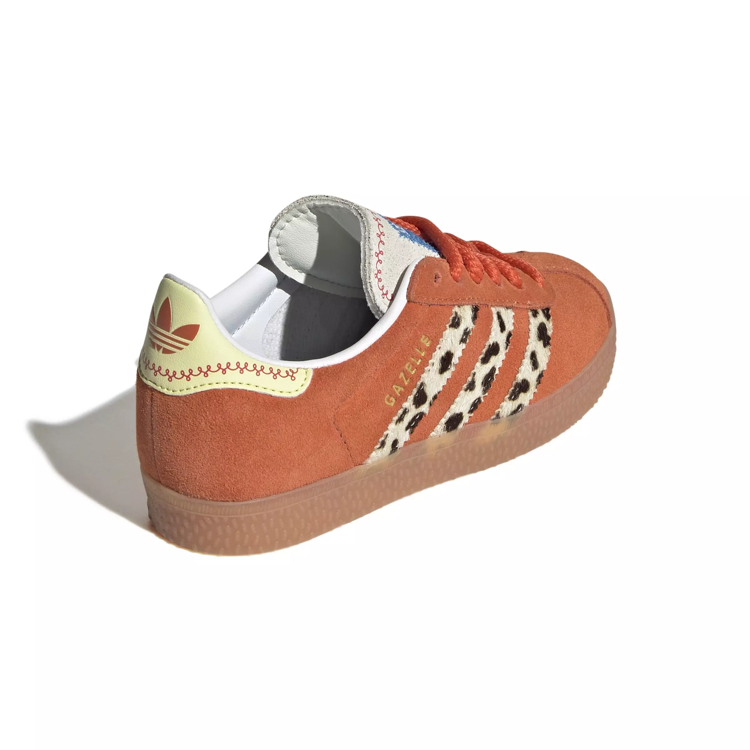 adidas Originals Pixar Gazelle "Orange/Ftwr White/Gum 2" Preschool Girls' Shoe - ORANGE/WHITE/GUM