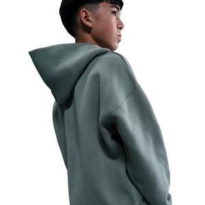 Nike Big Boys' Sportswear Tech Fleece Oversized Pullover Hoodie -Grey