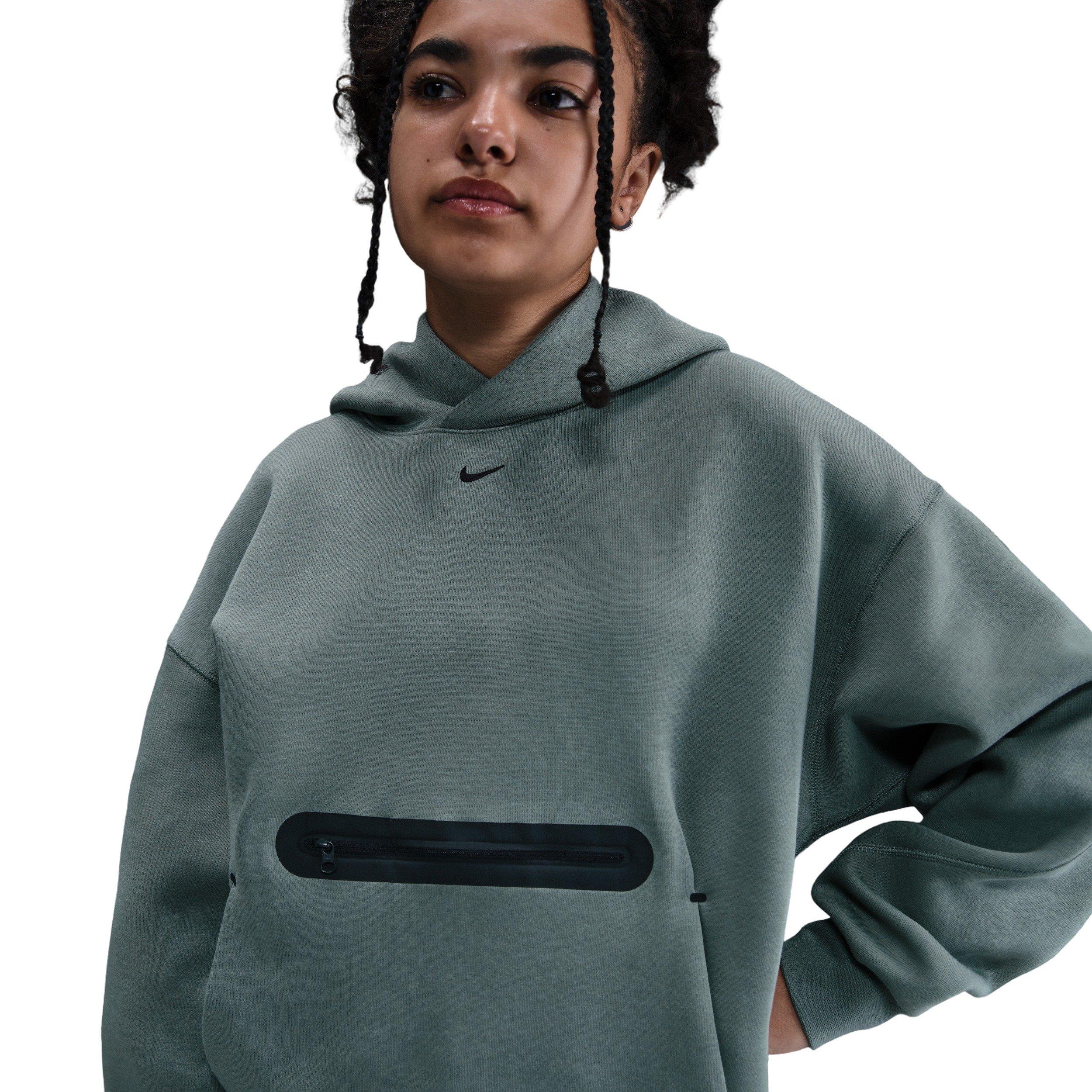 Nike Sportswear Tech Fleece Oversized Big Boys' Grey Pullover Hoodie