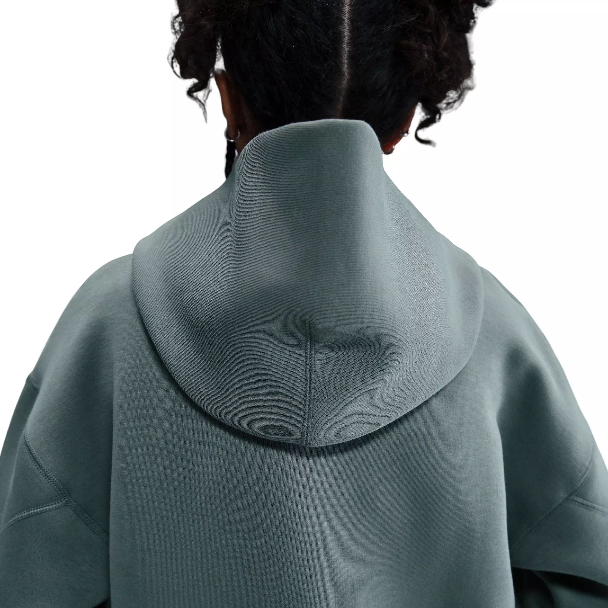 Nike Big Boys' Sportswear Tech Fleece Oversized Pullover Hoodie -Grey - GREY