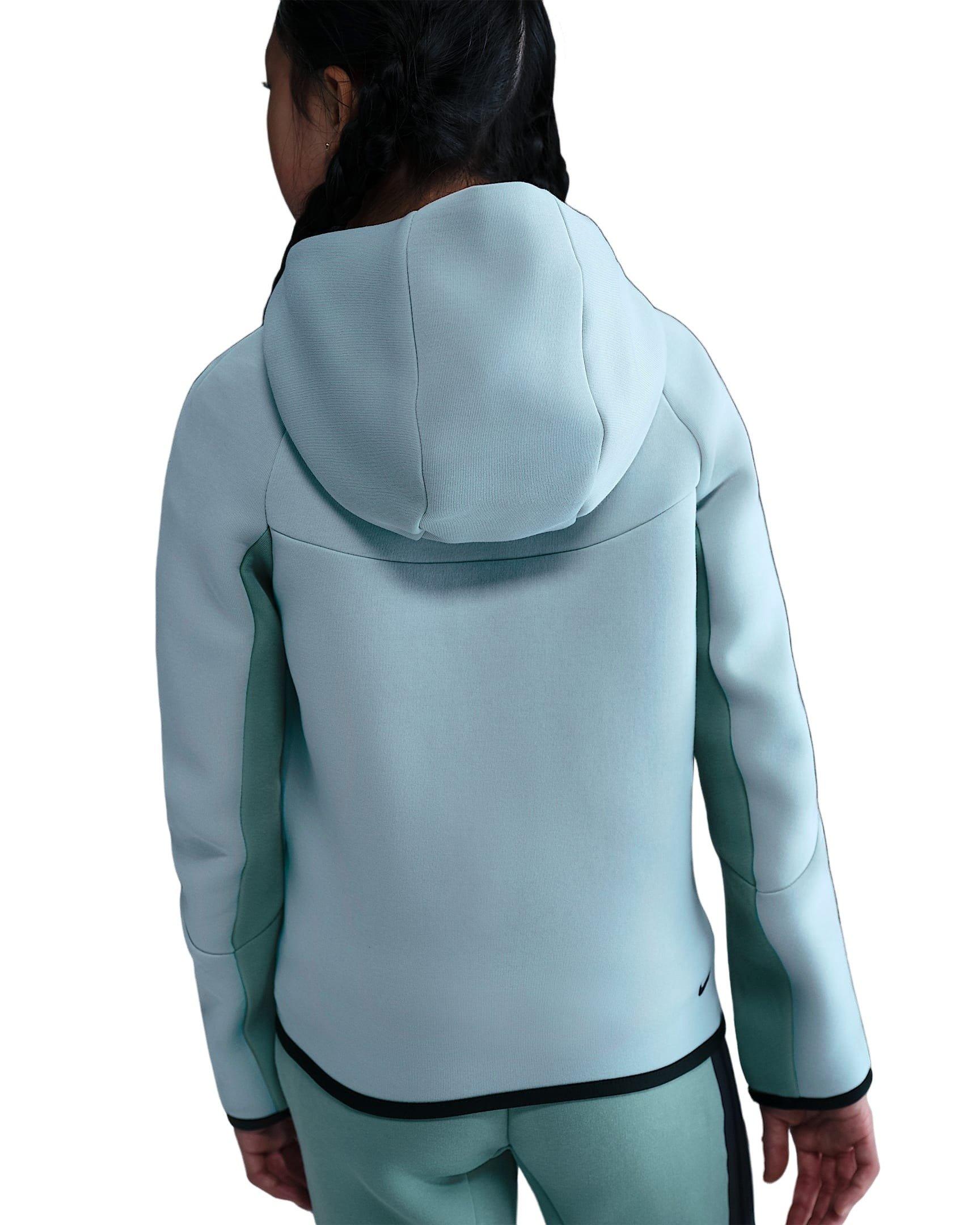 Nike Big Kids' Sportswear Tech Fleece Full-Zip Jacket - Lt Silver/Cannon/Black - LT SILVER/CANNON/BLACK Thumbnail View 2