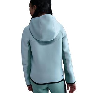 Nike Big Kids' Sportswear Tech Fleece Full-Zip Jacket -Lt Silver/Cannon/Black