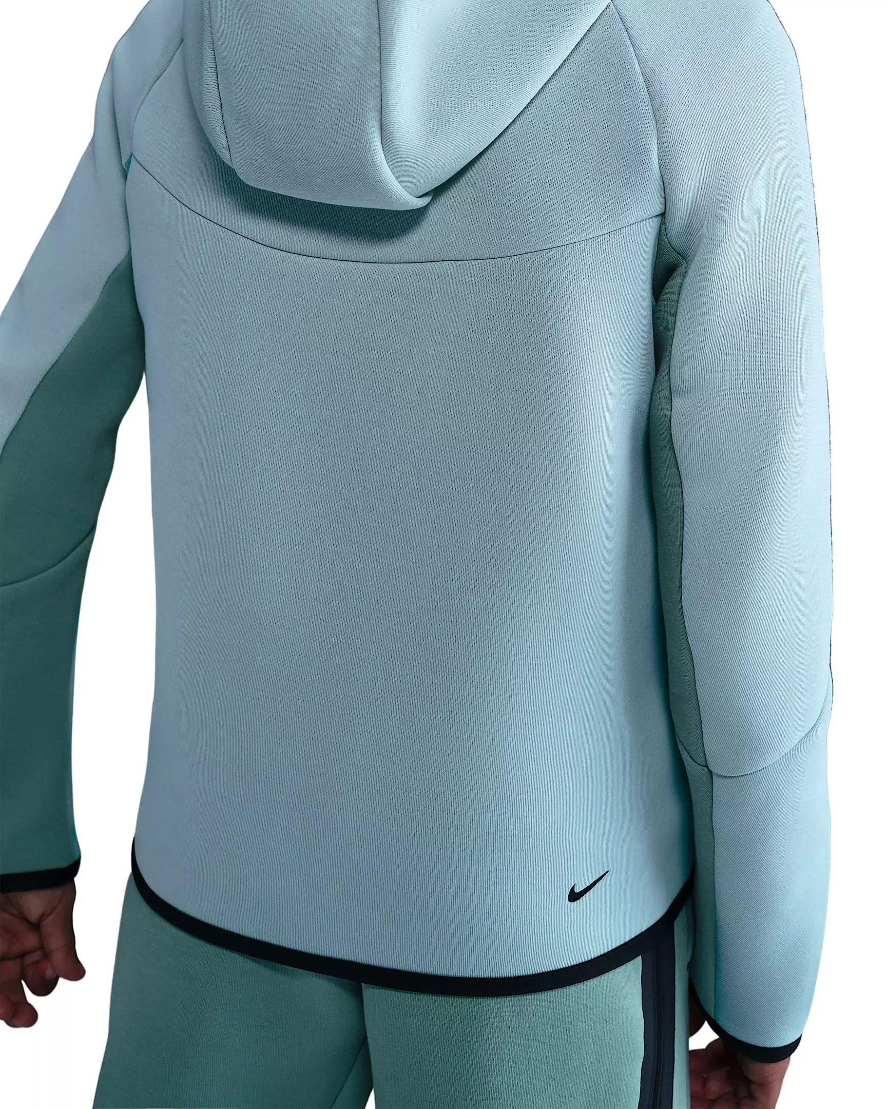 Nike Big Kids' Sportswear Tech Fleece Full-Zip Jacket -Lt Silver/Cannon/Black - LT SILVER/CANNON/BLACK