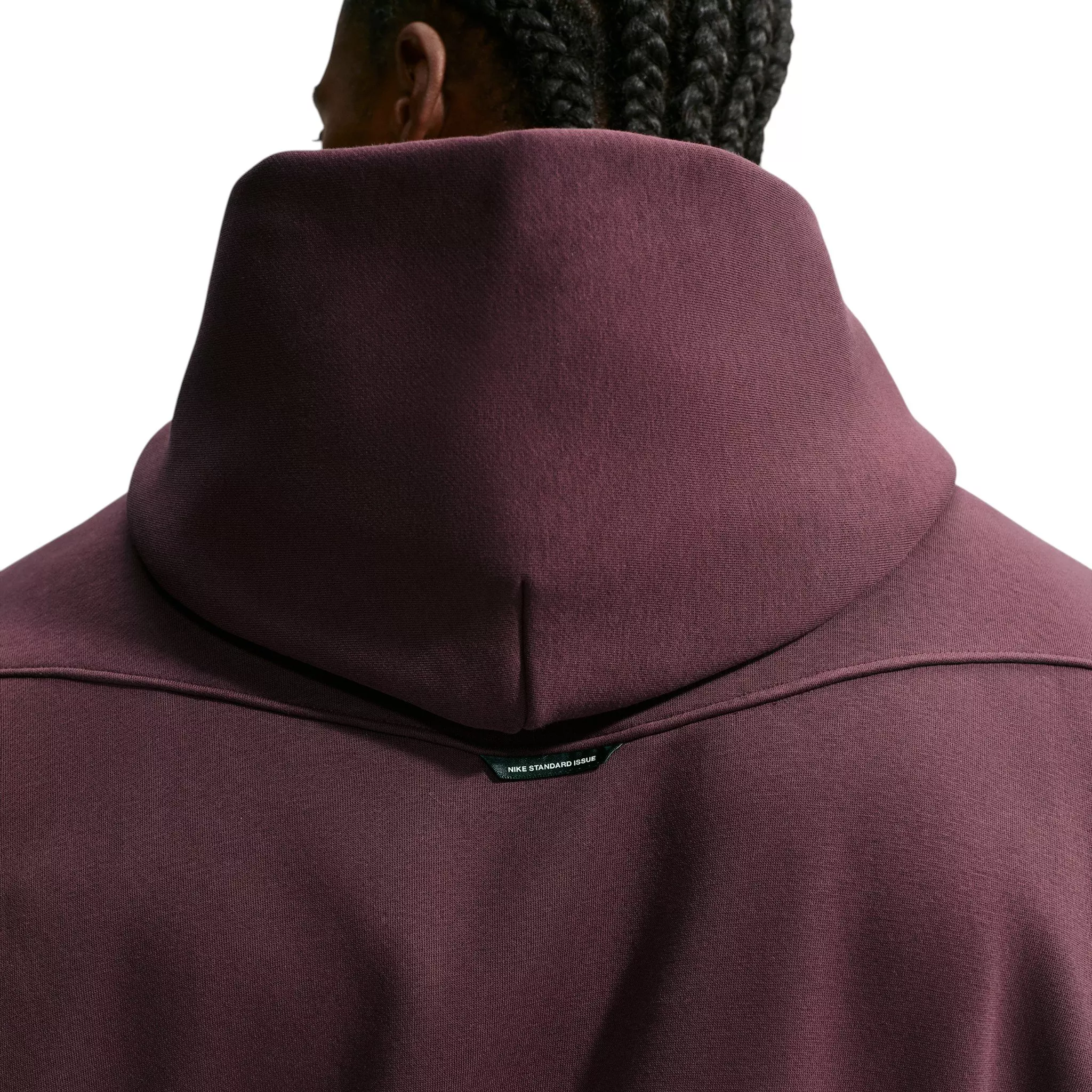 Nike Men's Standard Issue Therma-FIT Brushed Basketball Pullover - Burgundy Crush/Pale Ivory - BURGUNDY/IVORY