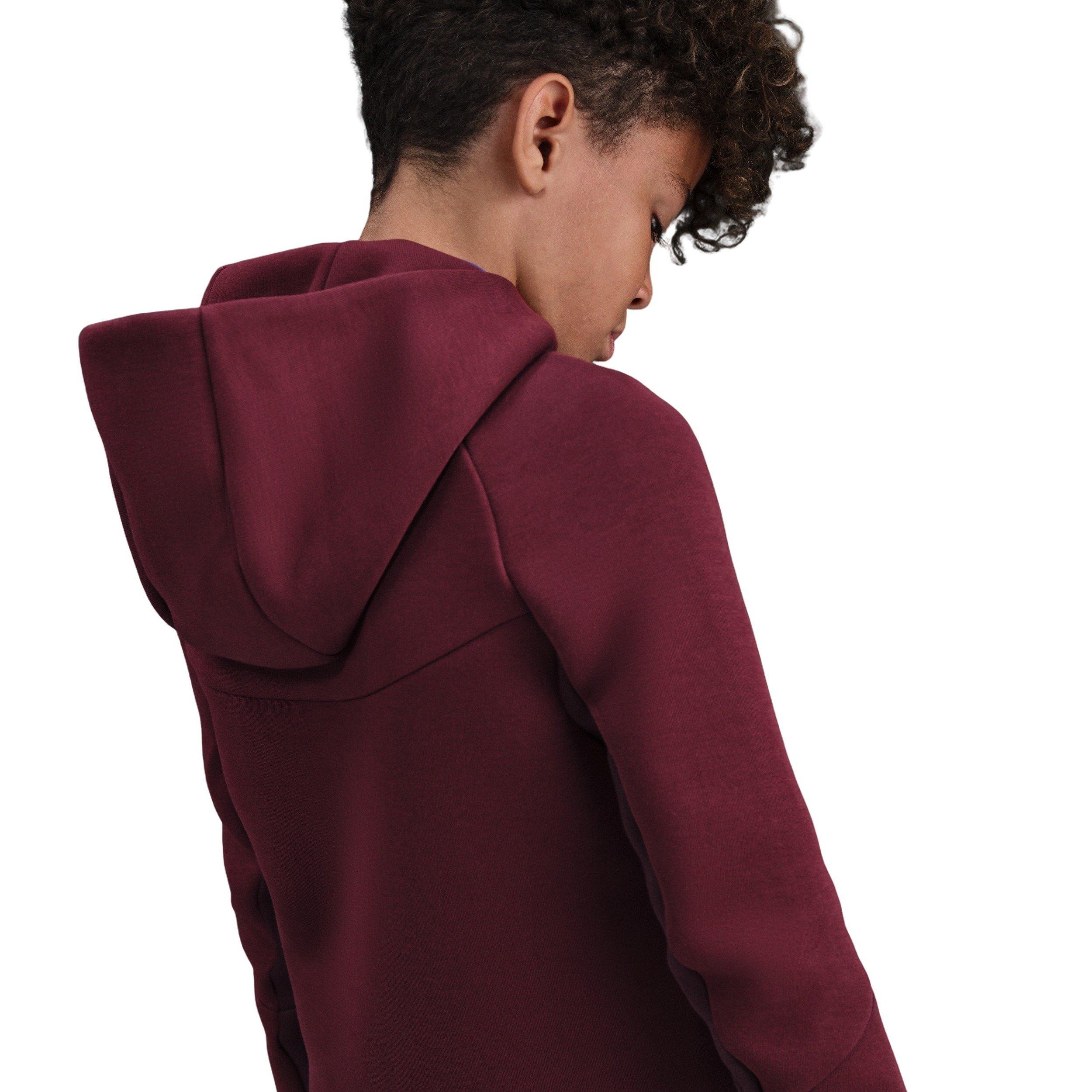 Nike Sportswear Tech Fleece Big Boys' Red Full-Zip Jacket