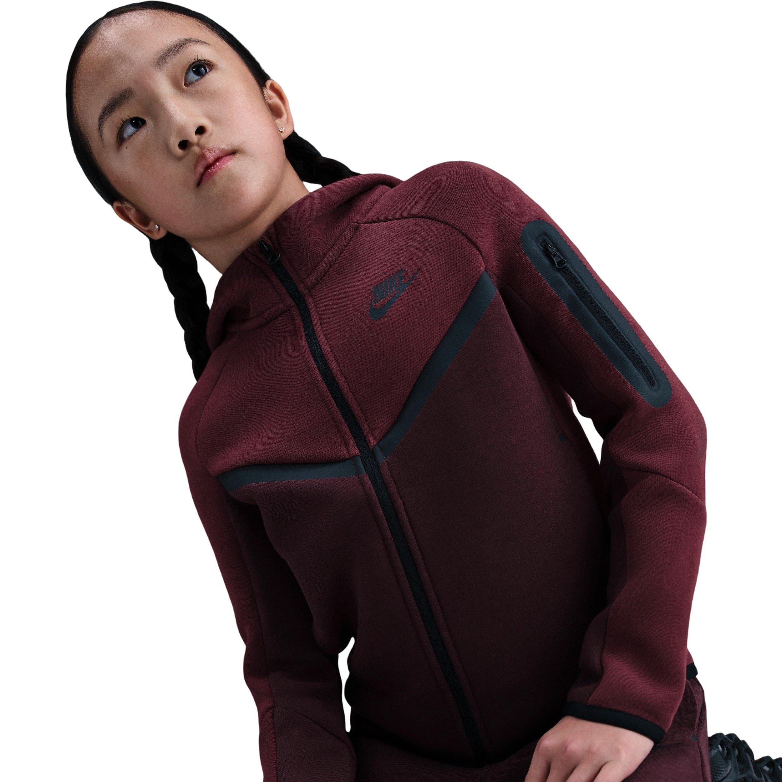 Nike Sportswear Tech Fleece Big Boys' Red Full-Zip Jacket