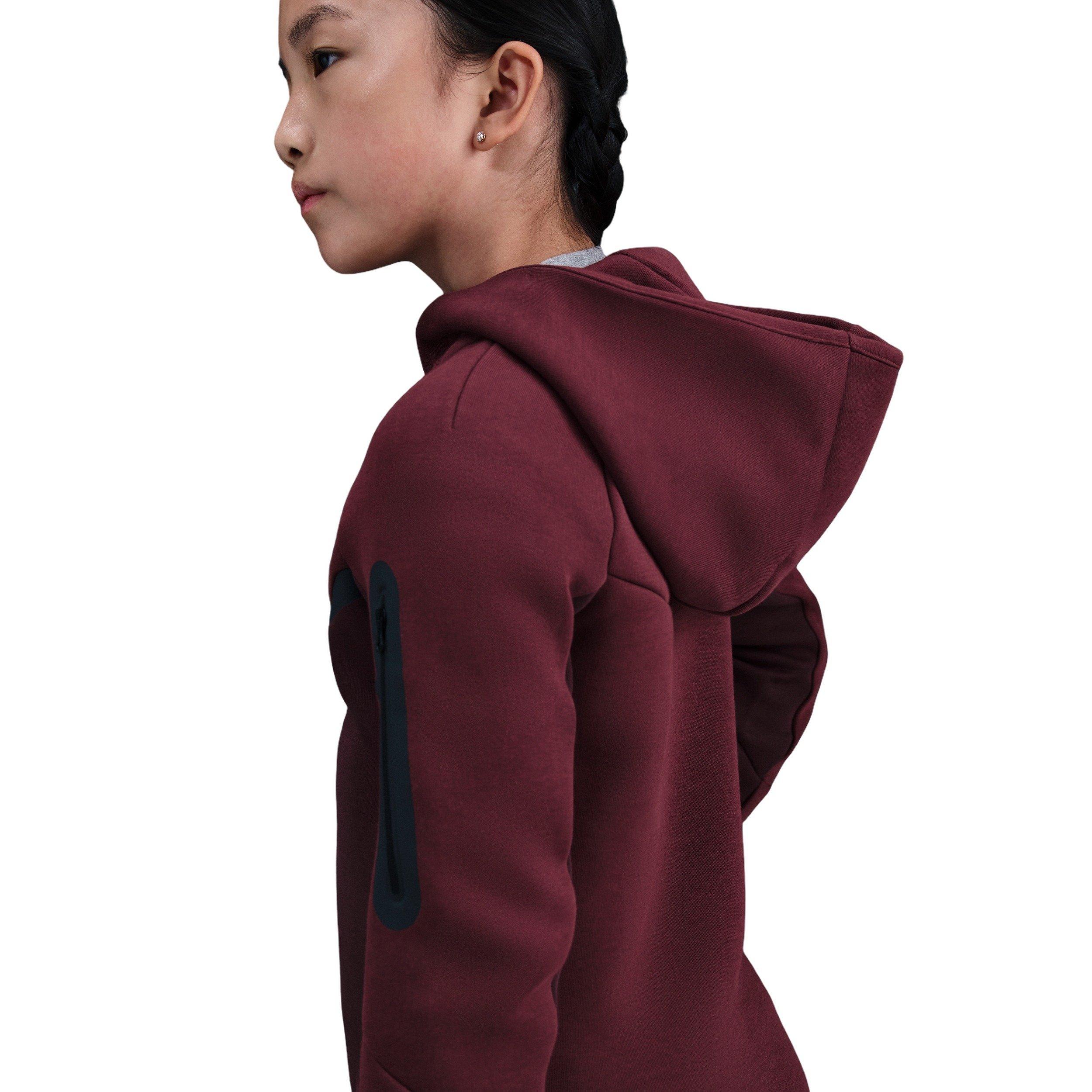 Nike Sportswear Tech Fleece Big Boys' Red Full-Zip Jacket