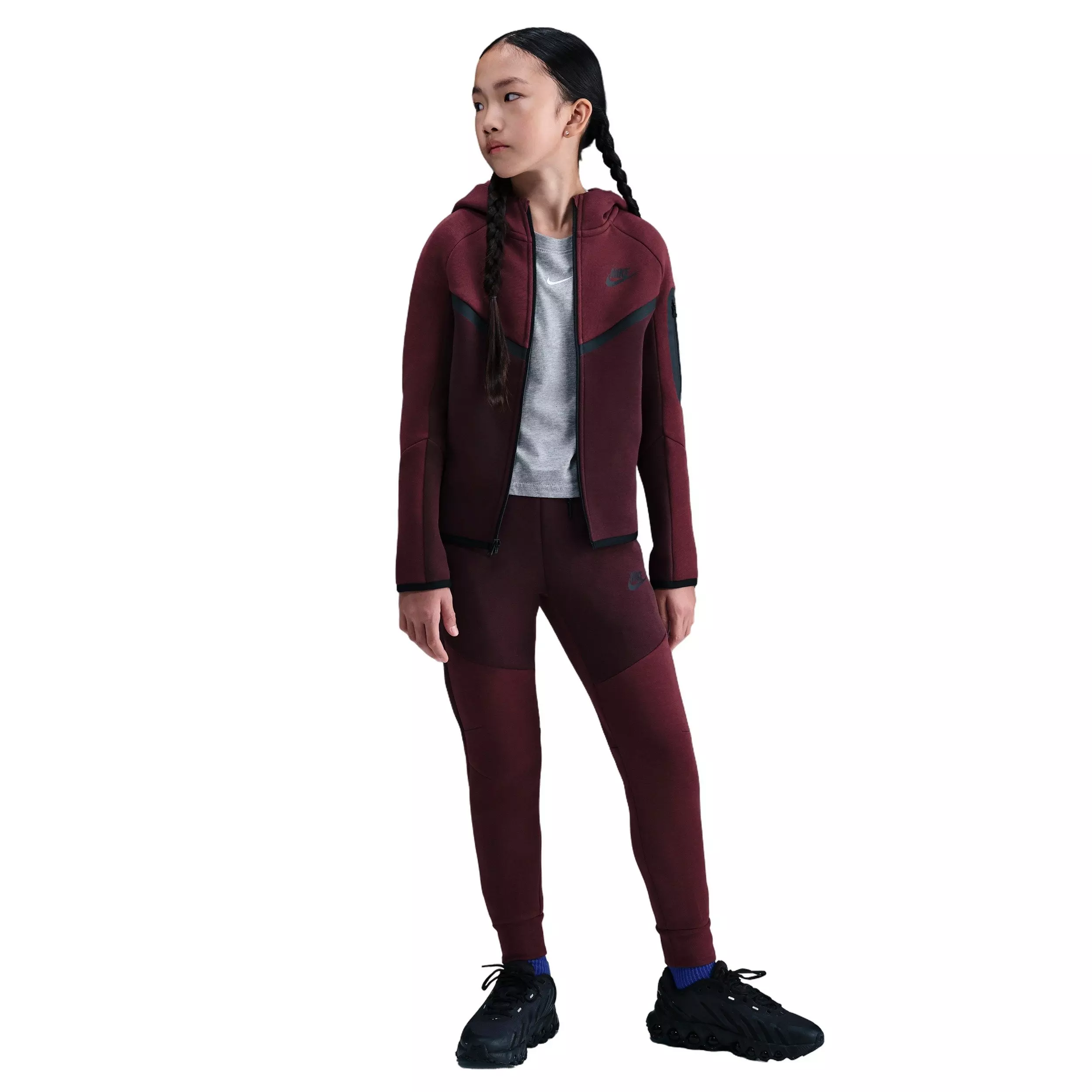 Nike Big Boys' Sportswear Tech Fleece Full-Zip Jacket - Red - RED