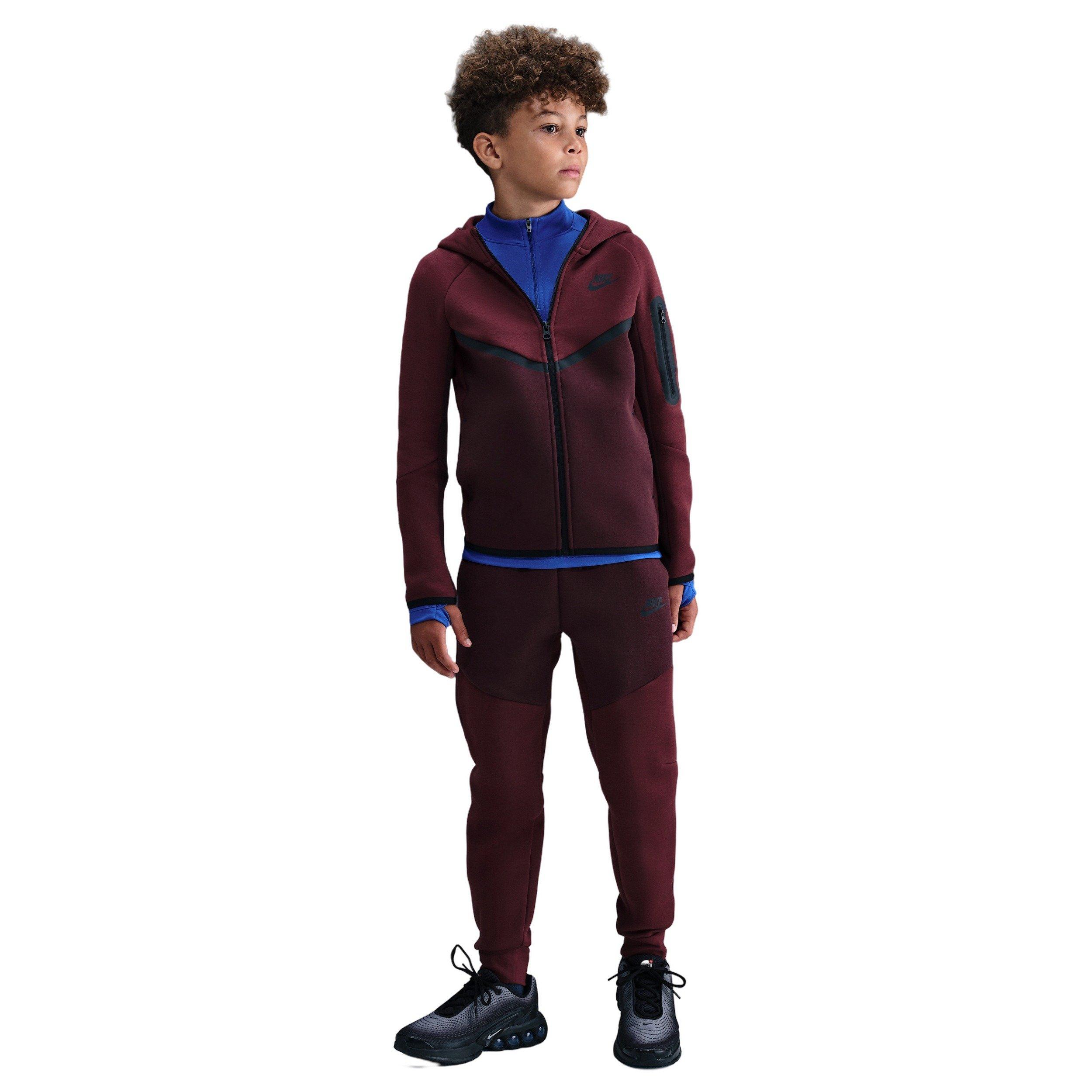 Nike Sportswear Tech Fleece Big Boys' Red Full-Zip Jacket