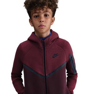 Nike Big Boys' Sportswear Tech Fleece Full-Zip Jacket -Red