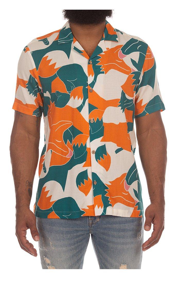 AKOO Men's Cozumel Short Sleeve Woven Shirt - WHITE Thumbnail View 1