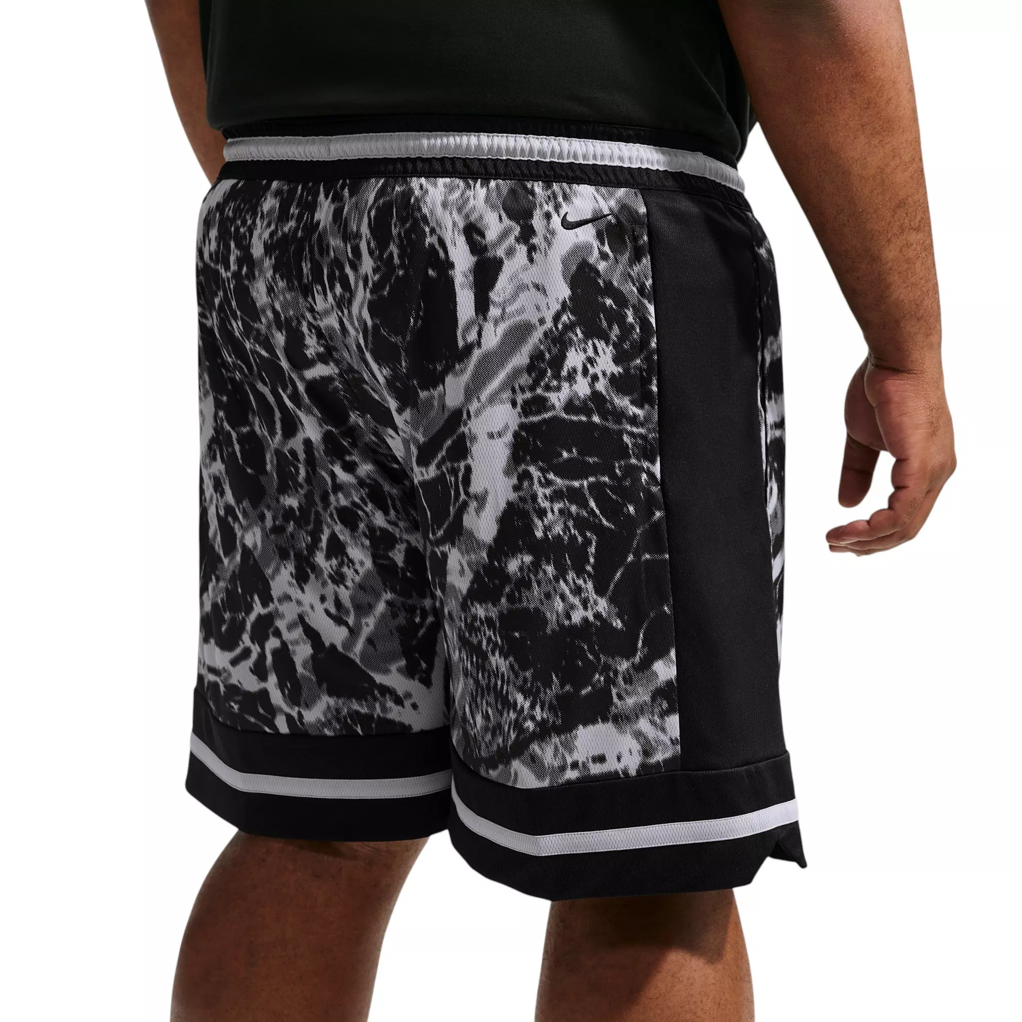 Nike Men's Ja 14" Marble Print Basketball Shorts - BLACK