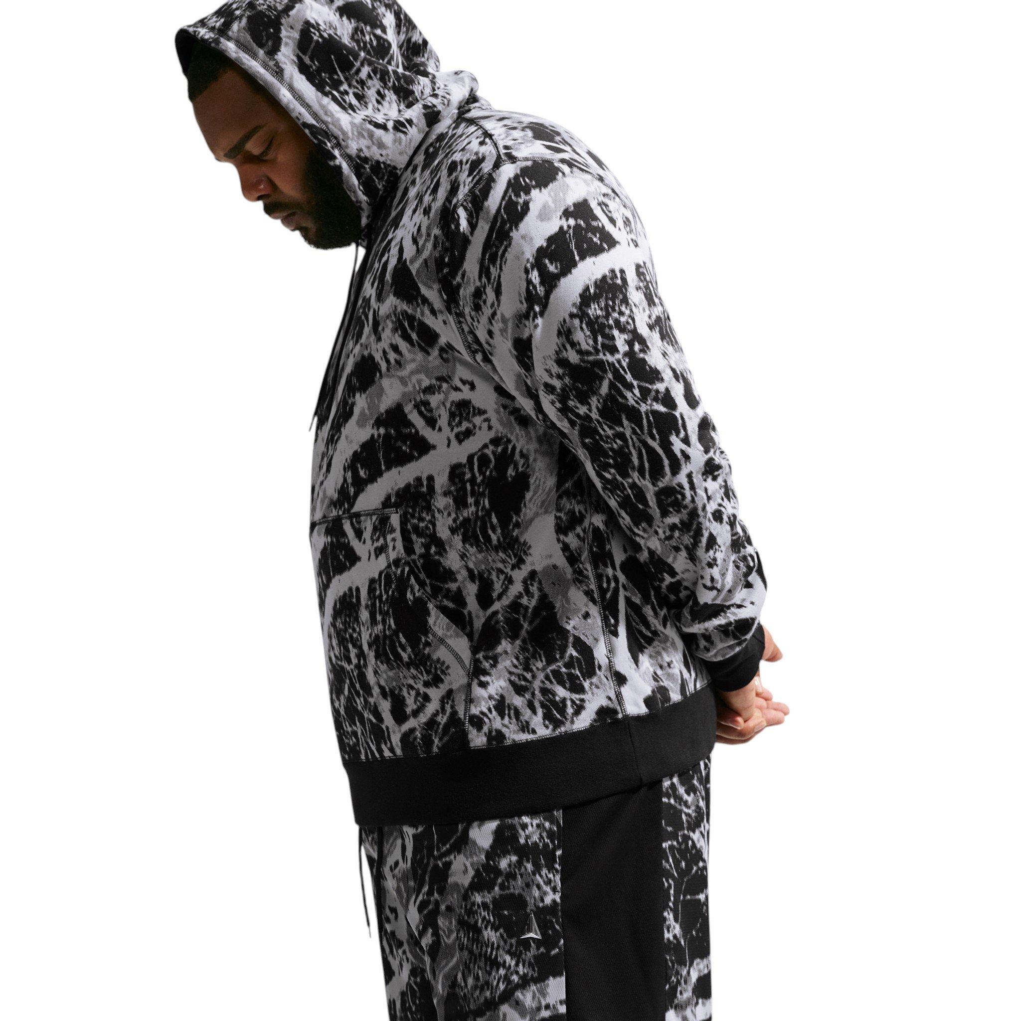 Nike Men's Ja 14" Marble Print Basketball Shorts - BLACK