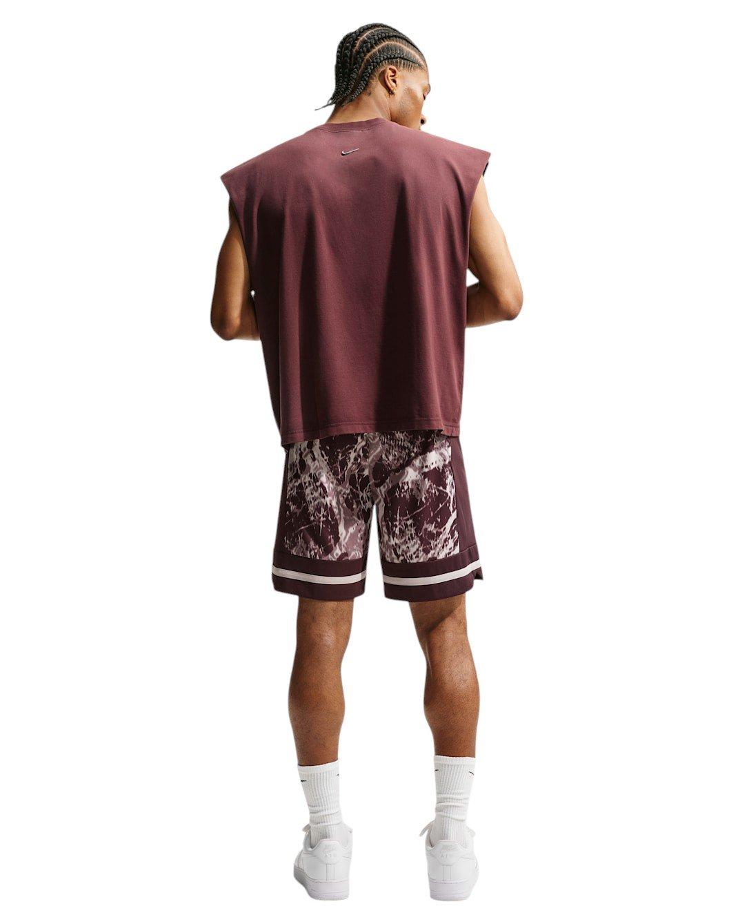 Nike Men's Ja 8" Marble Print Dri-FIT Basketball Shorts - RED