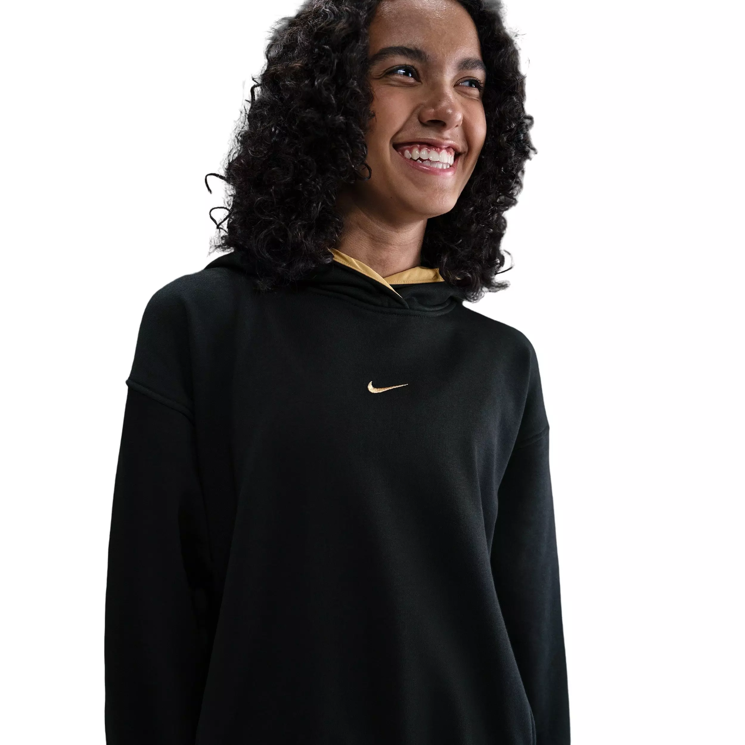 Nike Big Girls' Sportswear Club Fleece Oversized Hoodie - Black - BLACK