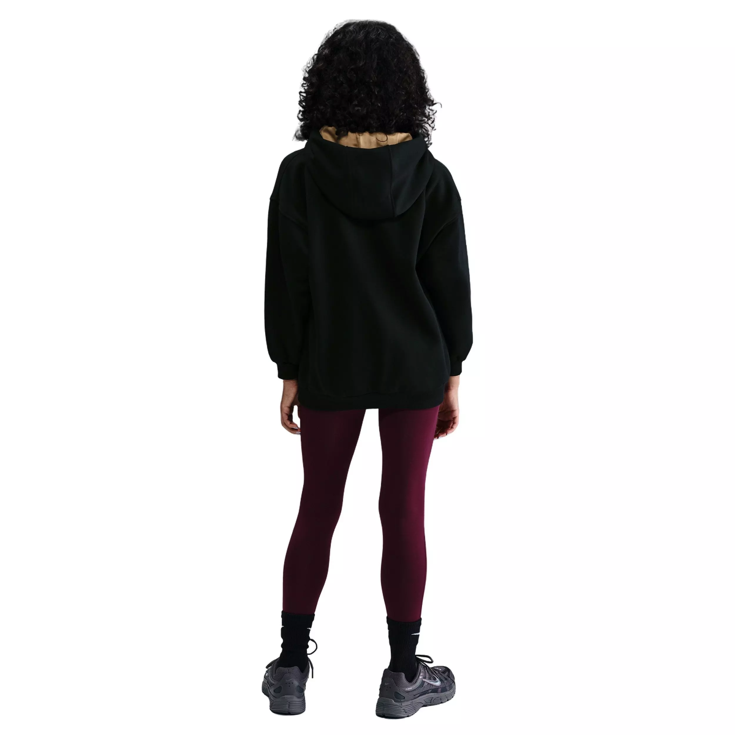 Nike Big Girls' Sportswear Club Fleece Oversized Hoodie -Black - BLACK