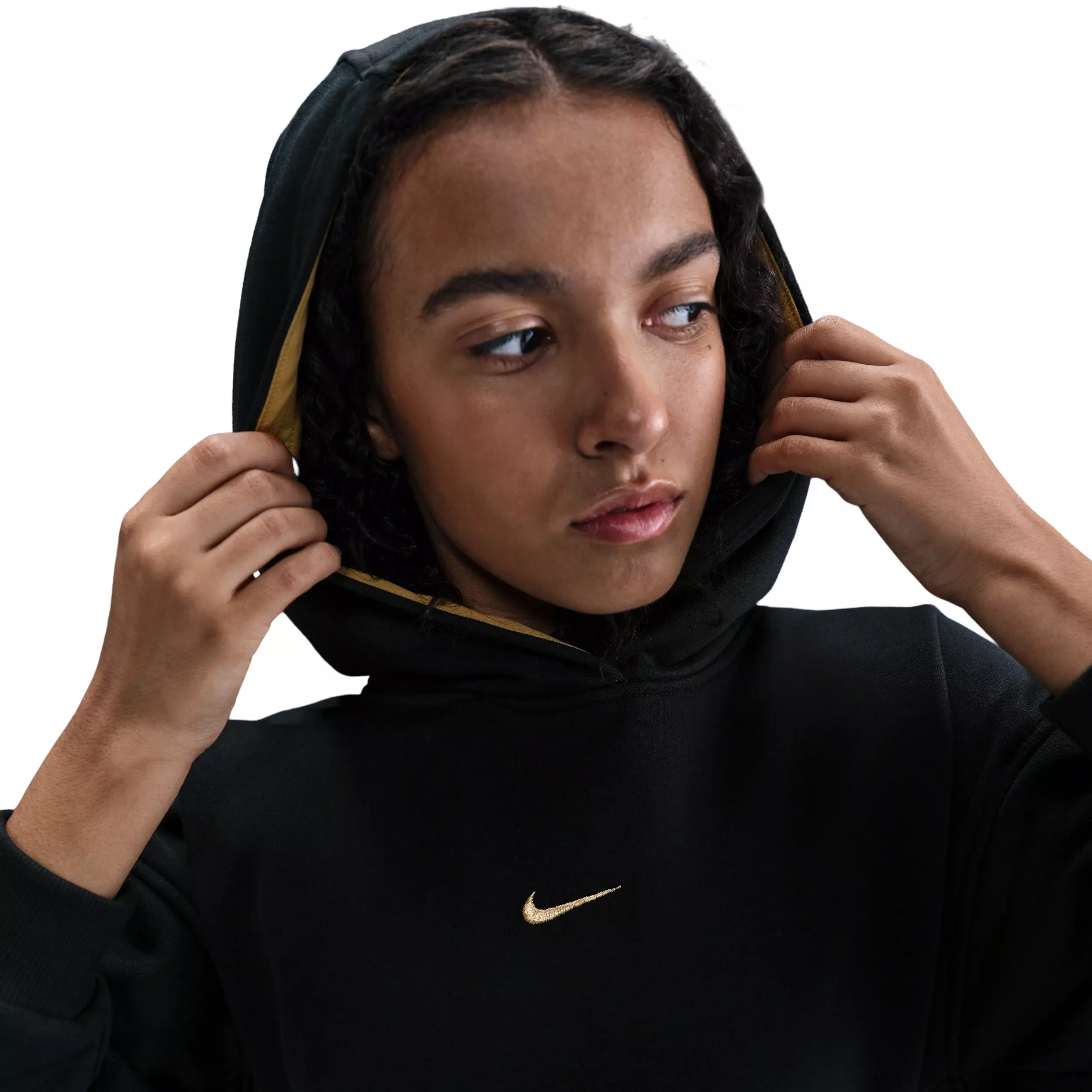 Nike Big Girls' Sportswear Club Fleece Oversized Hoodie - Black - BLACK