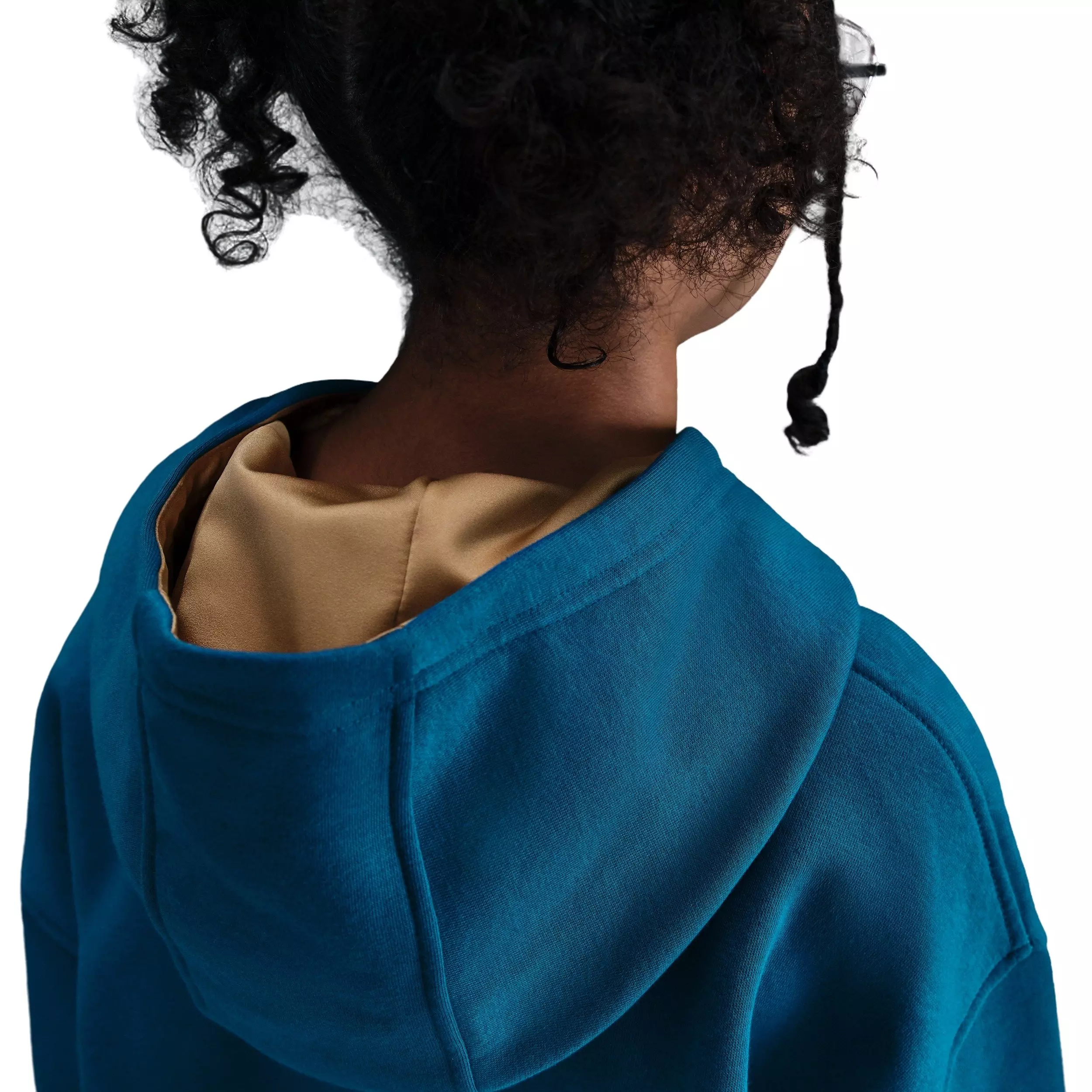 Nike Big Girls' Sportswear Club Fleece Oversized Hoodie -Blue - BLUE