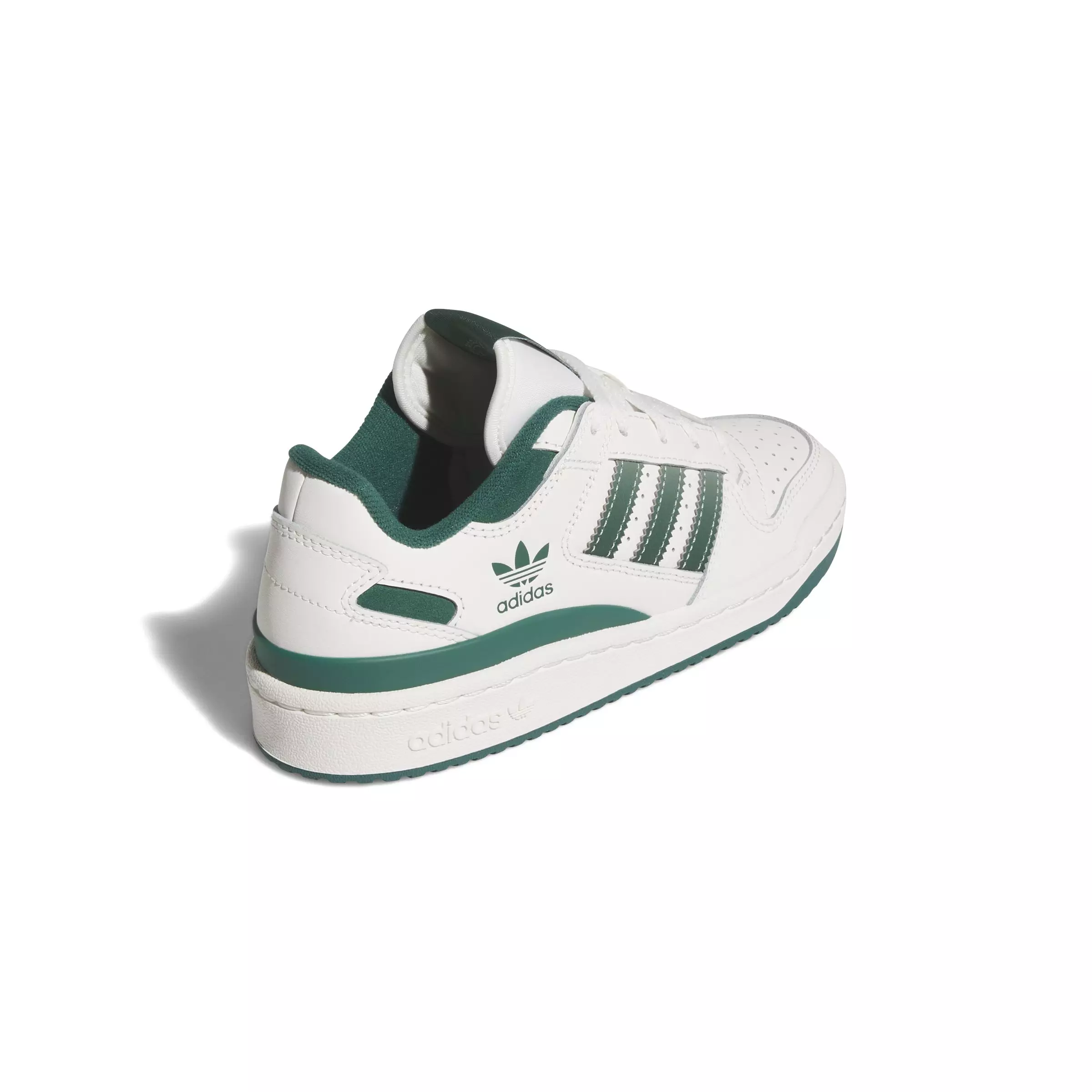 adidas Forum Low CL "Cloud White/Collegiate Green/Silver Green" Grade School Boys' Shoe - WHITE/GREEN/GREEN