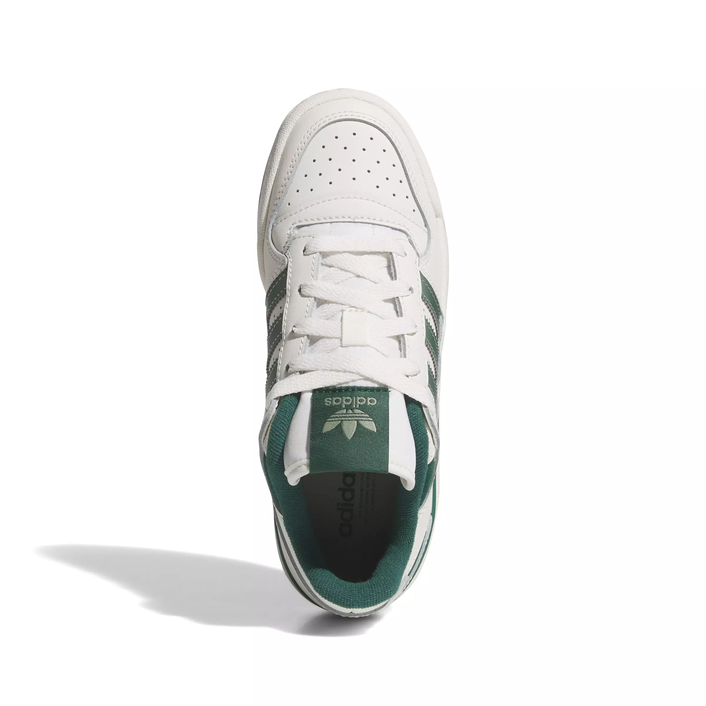 adidas Forum Low CL "Cloud White/Collegiate Green/Silver Green" Grade School Boys' Shoe - WHITE/GREEN/GREEN