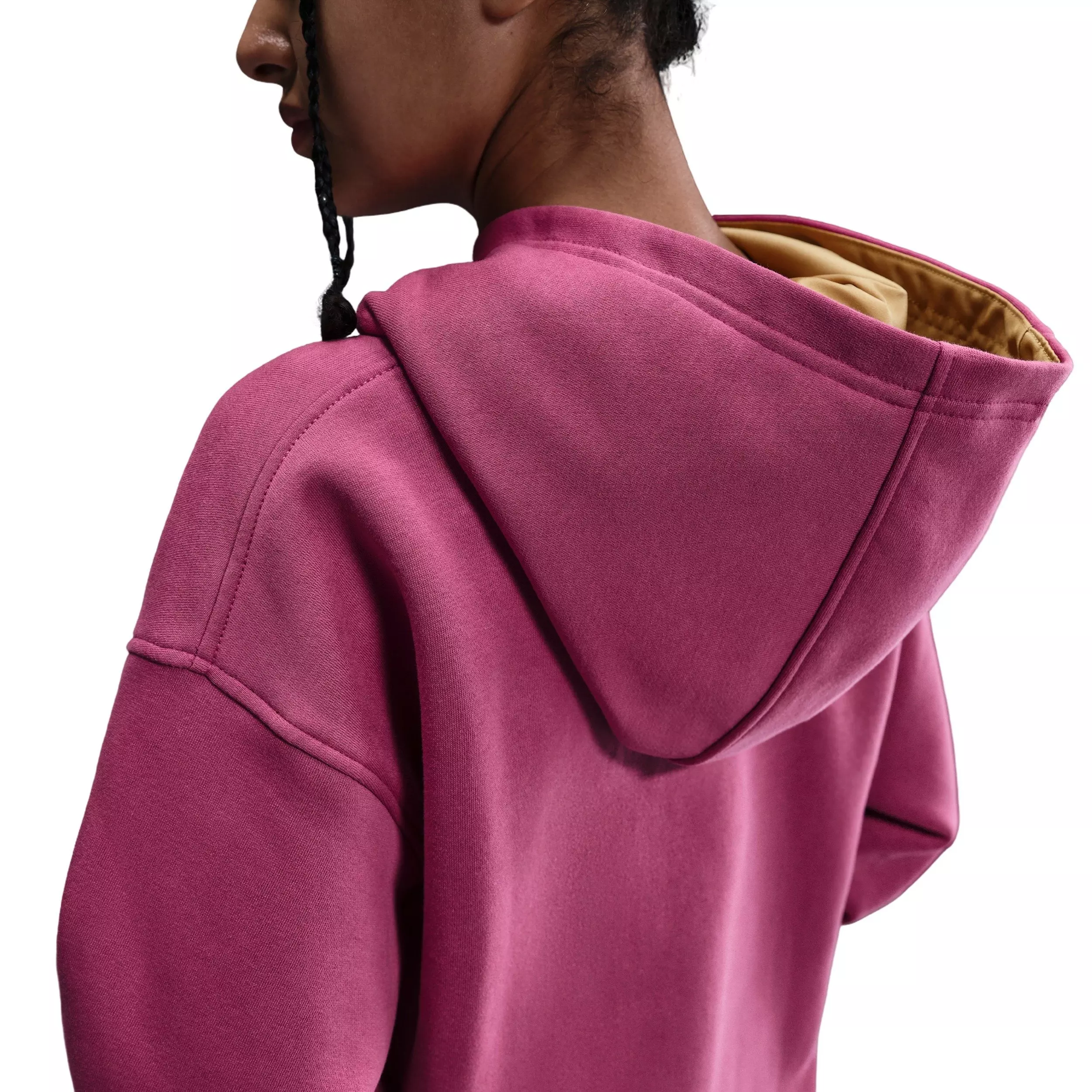 Nike Big Girls' Sportswear Club Fleece Oversized Hoodie - Beet Purple - BEET PURPLE