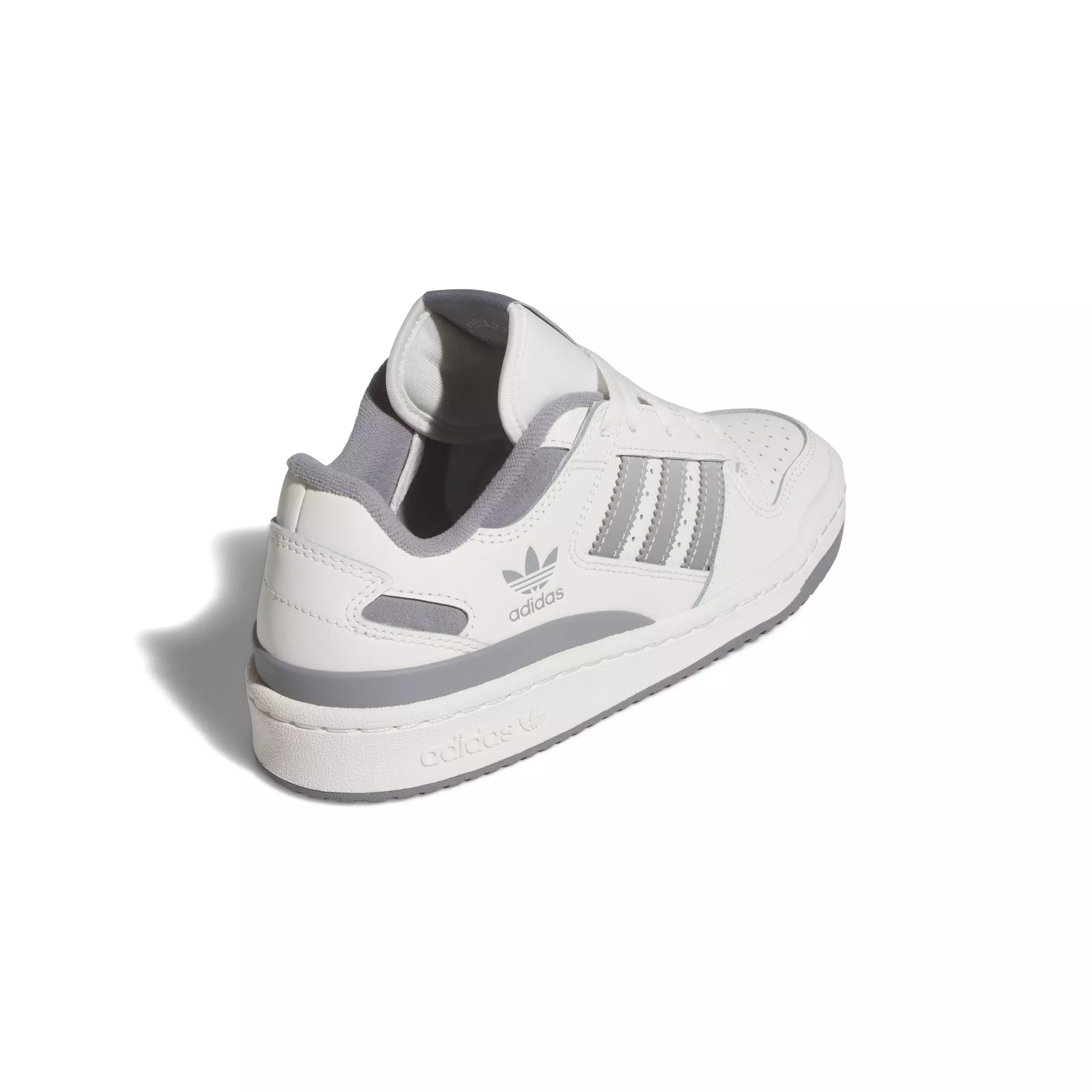 adidas Forum Low CL "Cloud White/Grey Three/Grey Two" Grade School Boys' Shoe - WHITE/GREY/GREY