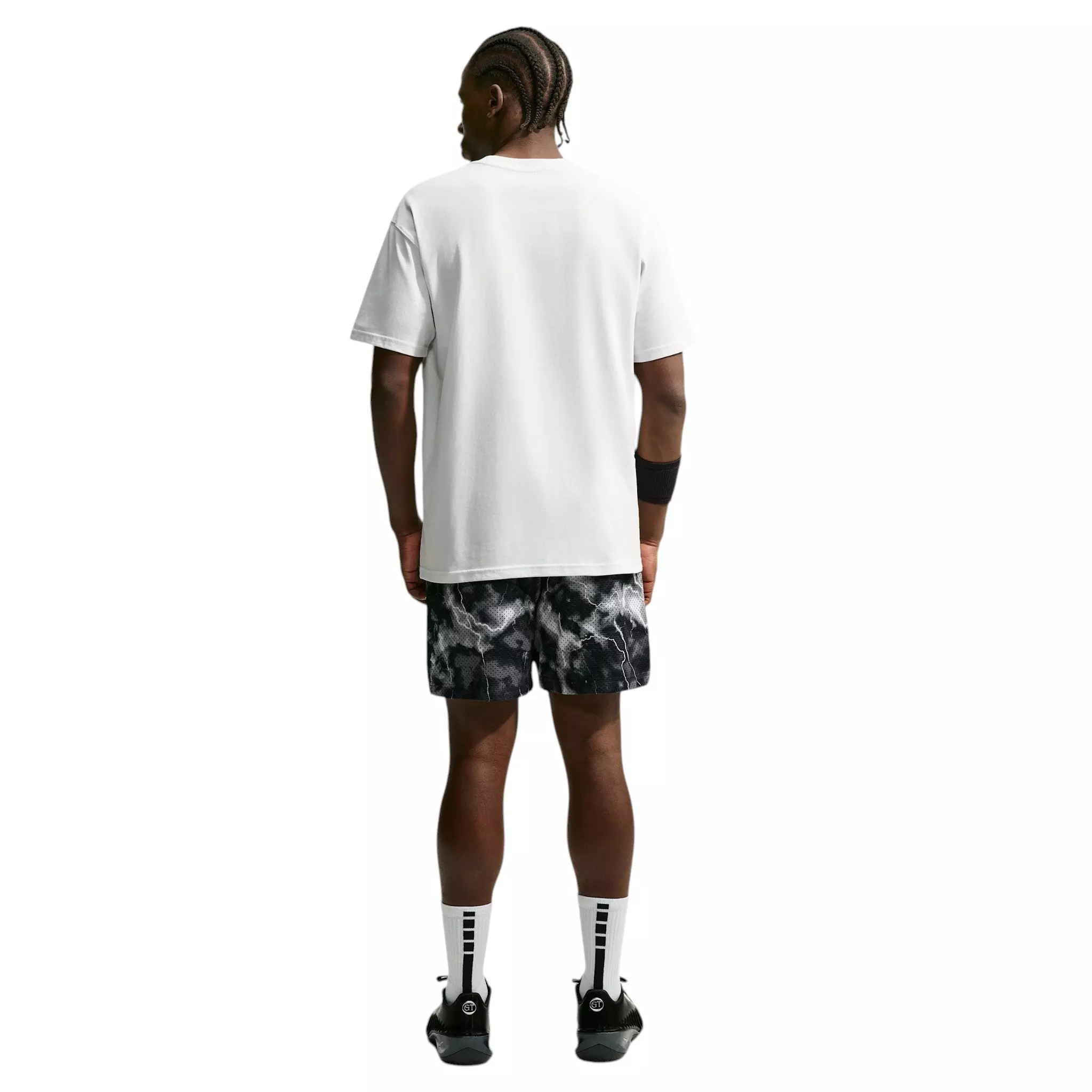 Nike Men's Standard Issue Marble Dri-FIT 5" Mesh Basketball Shorts - GREY