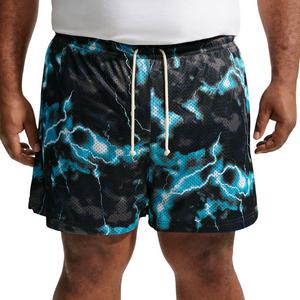 Nike Men's Standard Issue Marble Dri-FIT 5" Mesh Basketball Shorts - BLUE