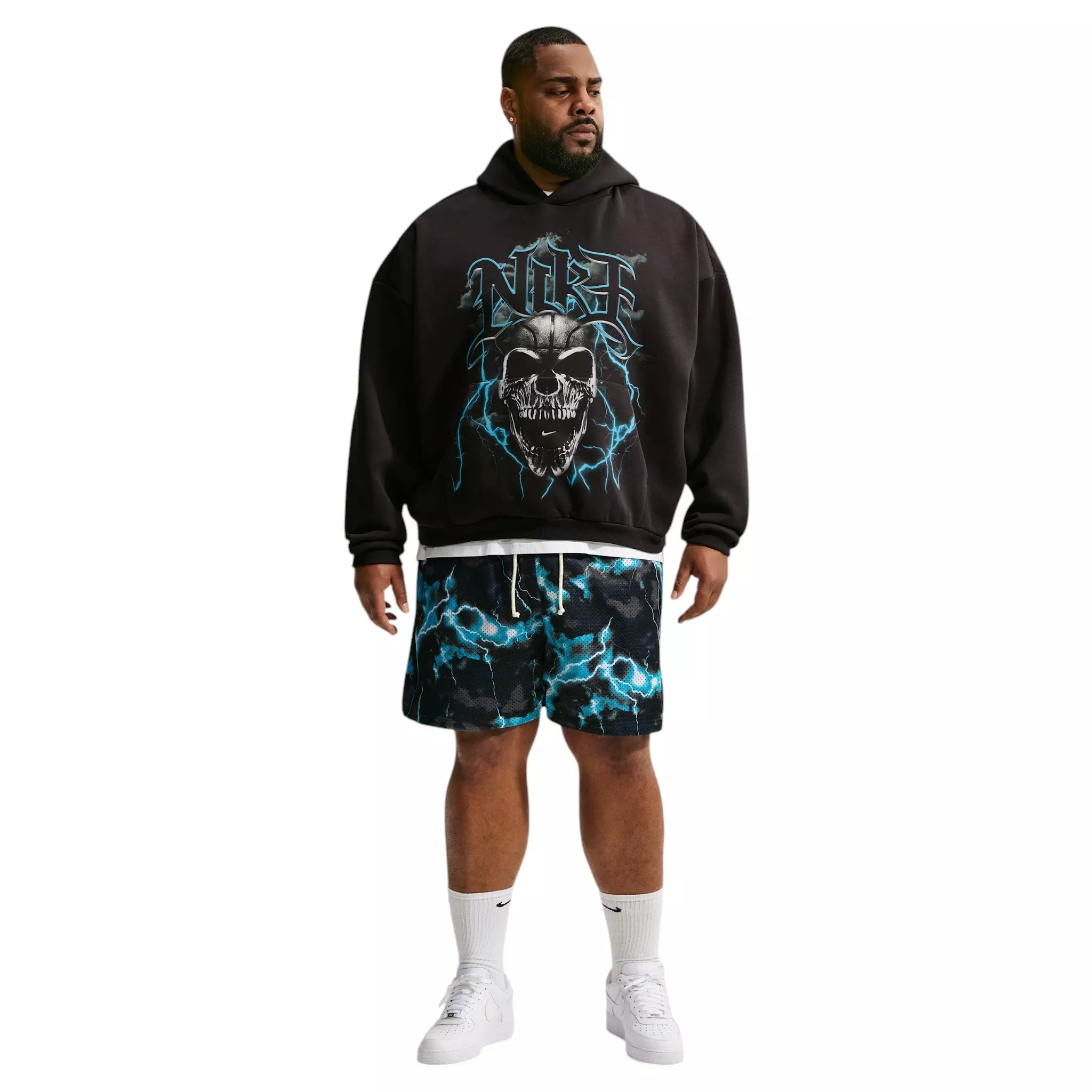 Nike Men's Standard Issue Marble Dri-FIT 5" Mesh Basketball Shorts - BLUE