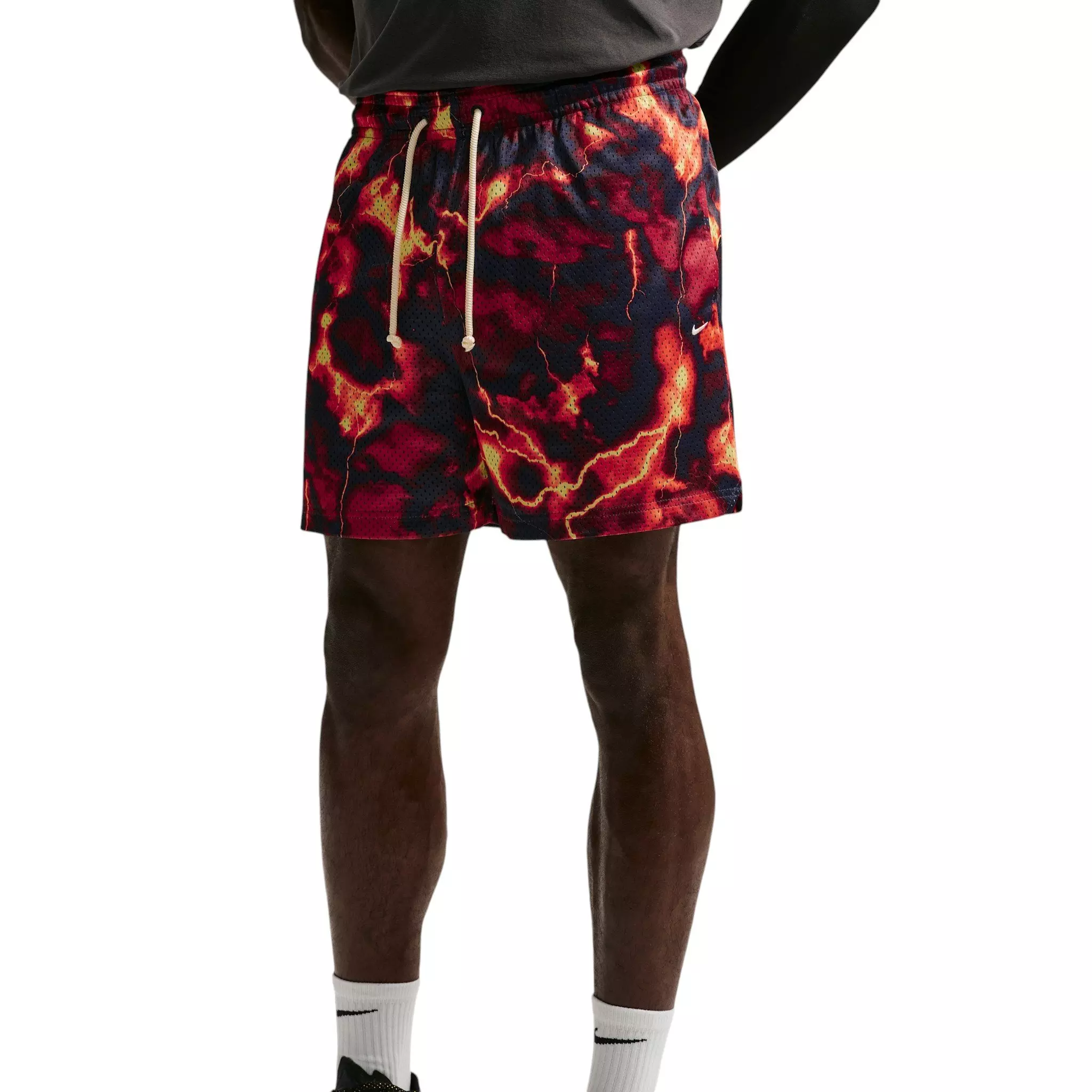 Nike Men's Standard Issue Marble Dri-FIT 5" Mesh Basketball Shorts - RED