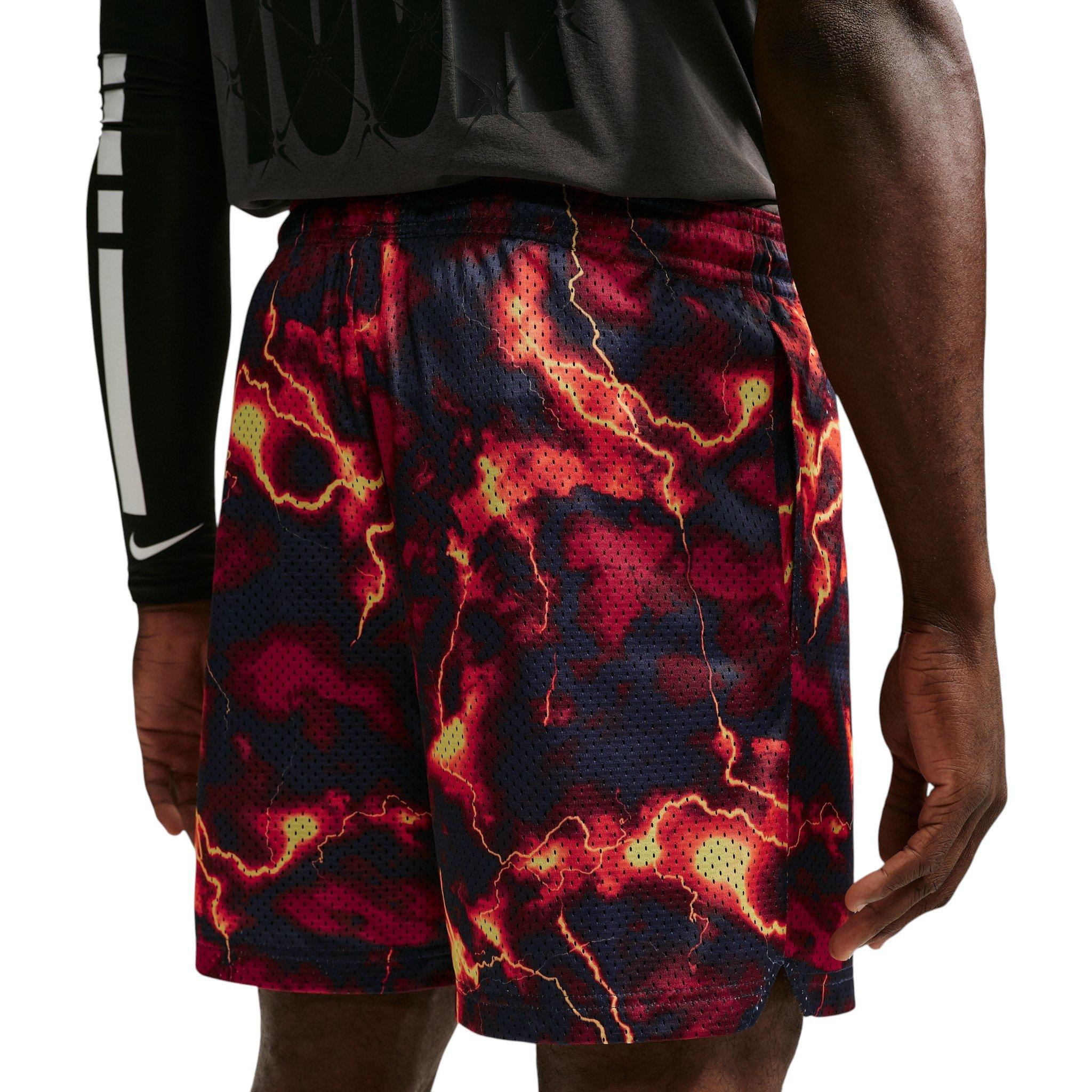 Nike Men's Standard Issue Marble Dri-FIT 5" Mesh Basketball Shorts - RED