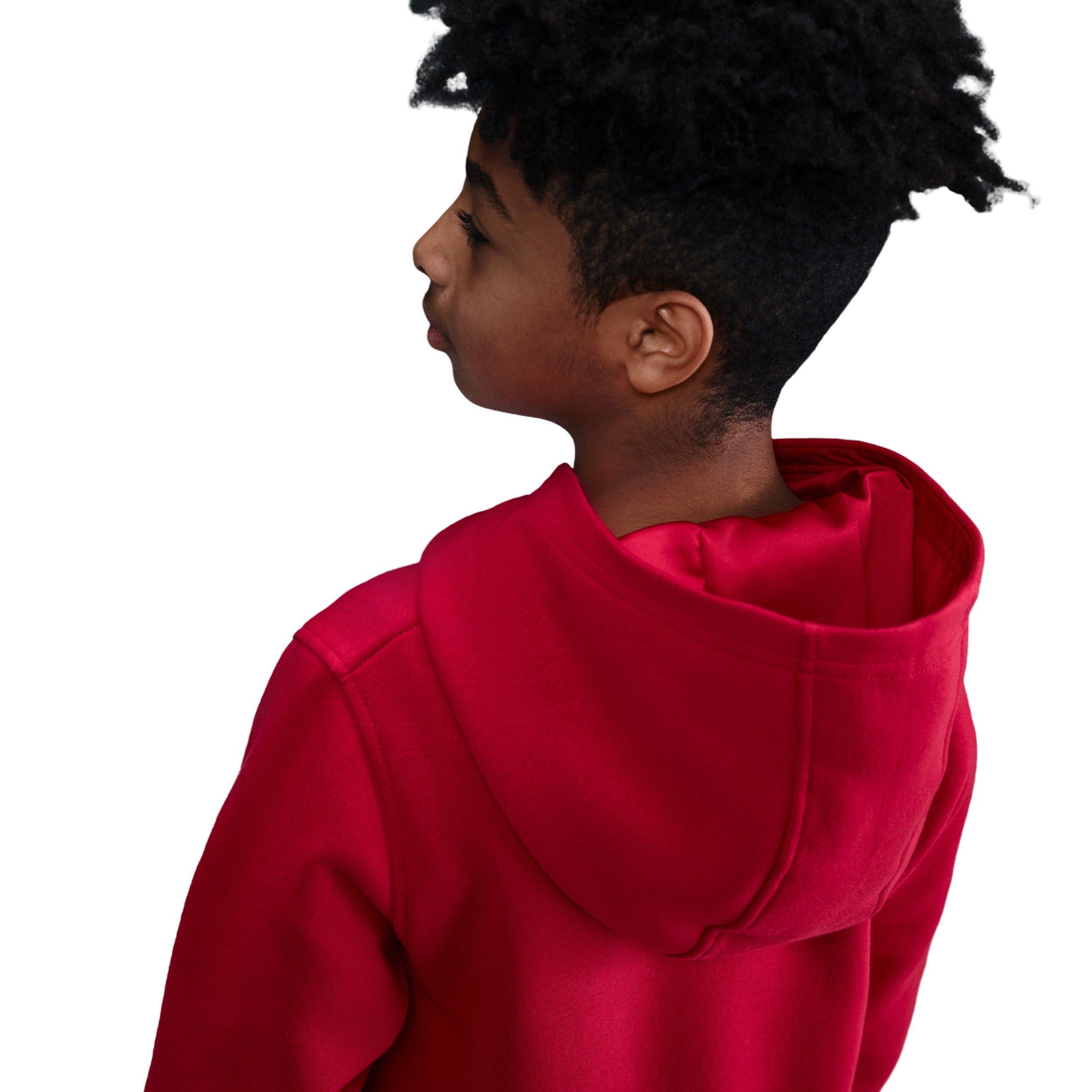 Nike Sportswear Club Fleece Big Kids' Red/Gold Hoodie