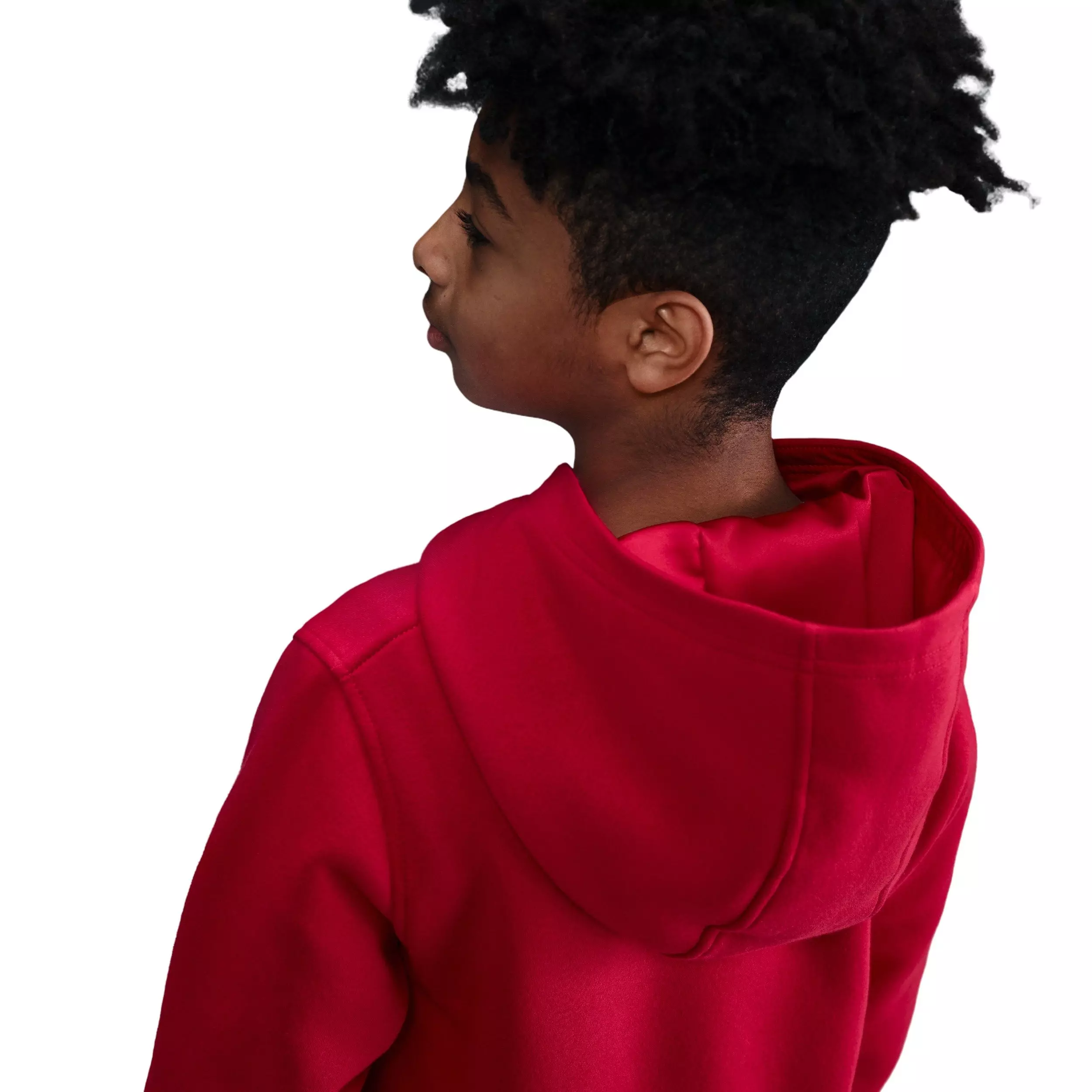 Nike Big Kids' Sportswear Club Fleece Hoodie -Red/Gold - RED/GOLD