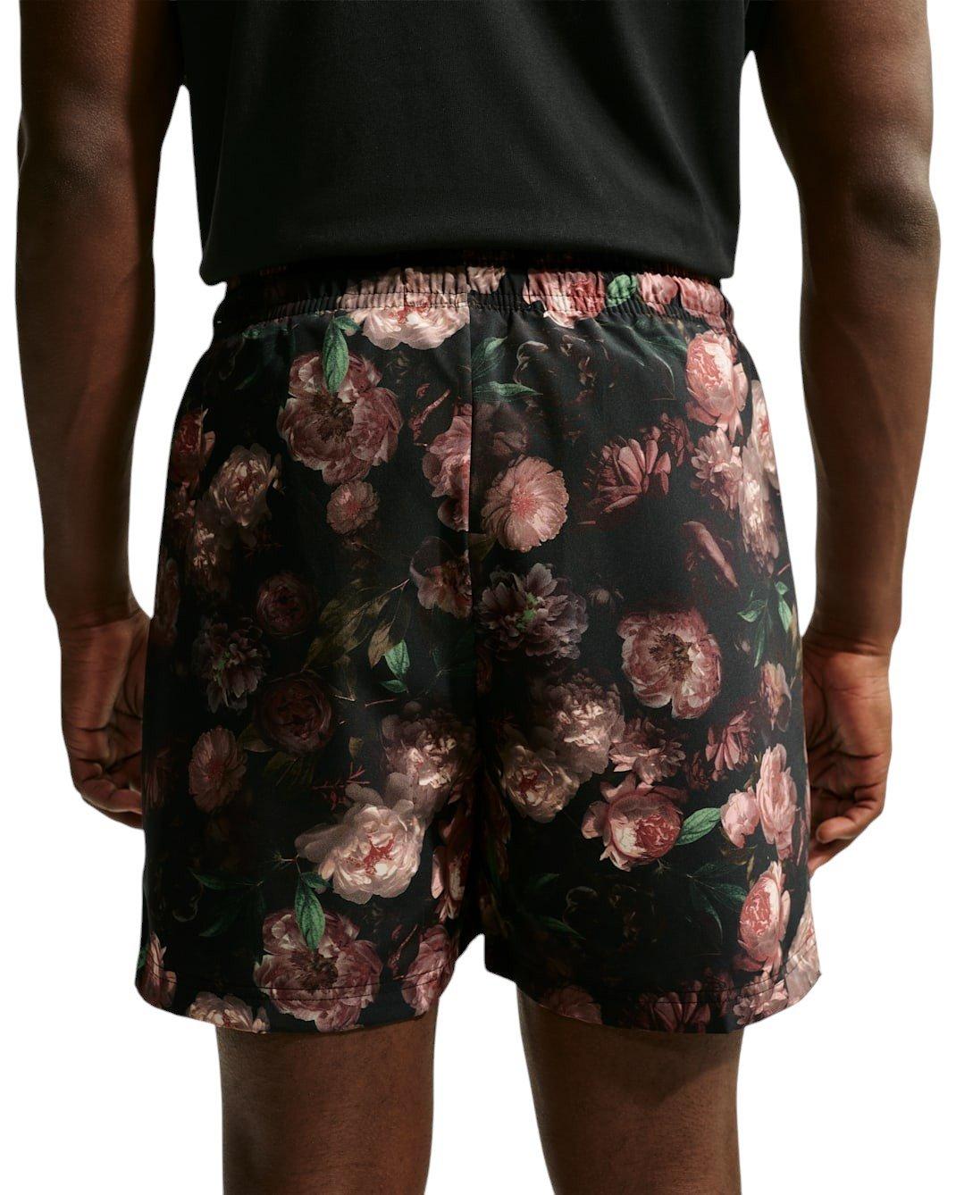 Nike Men's Standard Flower Issue Dri-FIT 5" Basketball Shorts - BLACK