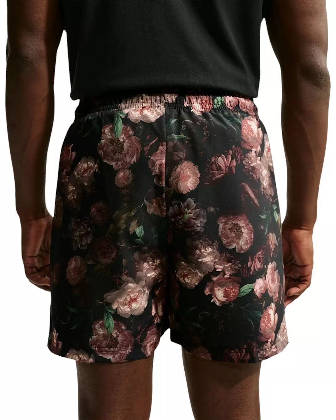 Nike Men's Standard Flower Issue Dri-FIT 5" Basketball Shorts - BLACK