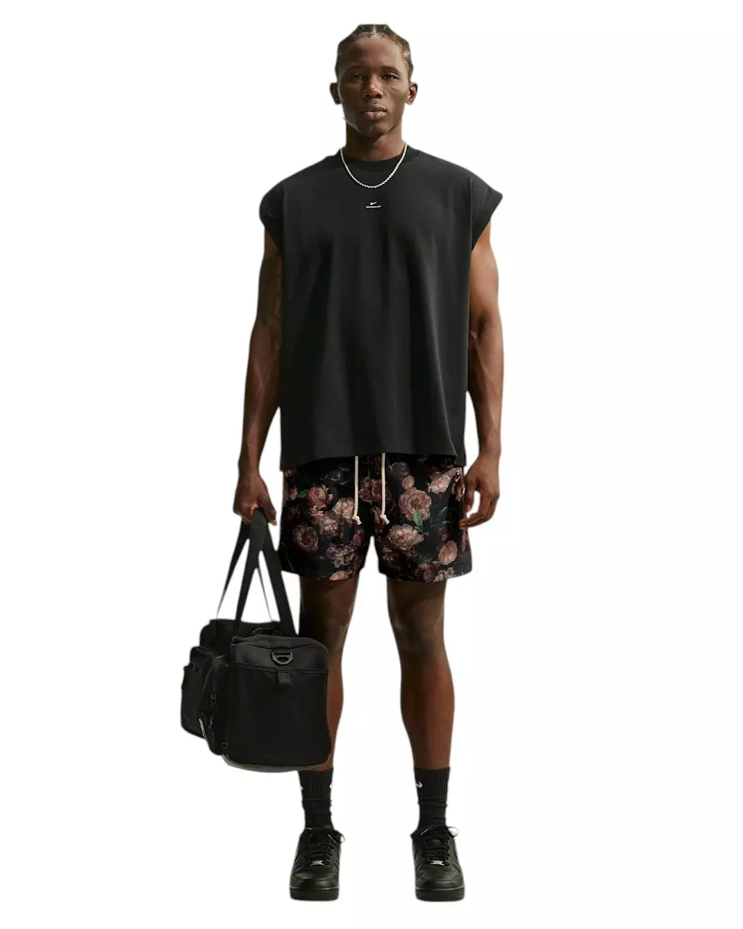Nike Men's Standard Flower Issue Dri-FIT 5" Basketball Shorts - BLACK