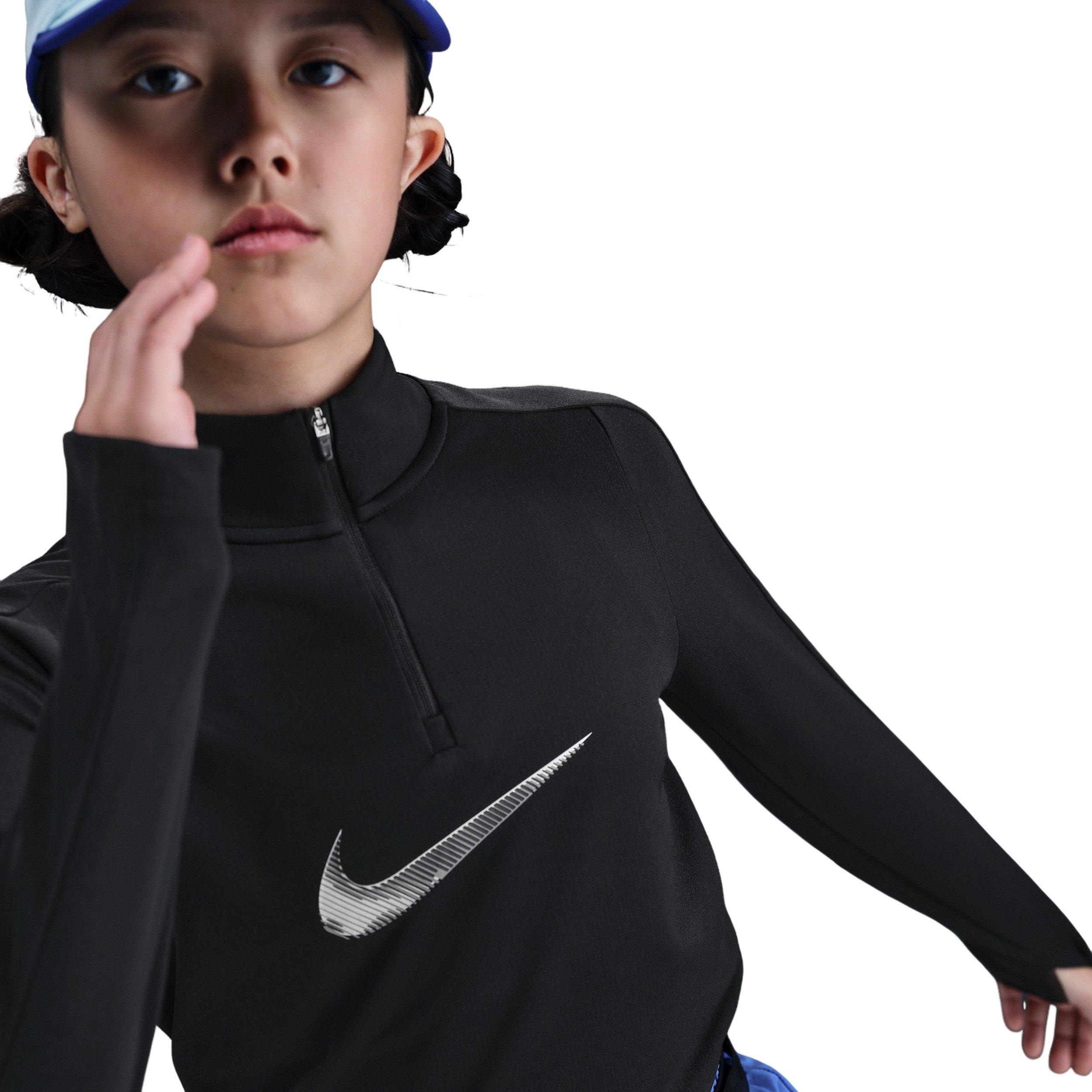 Nike Pro Dri-FIT 1/4-Zip Big Girls' Black Top