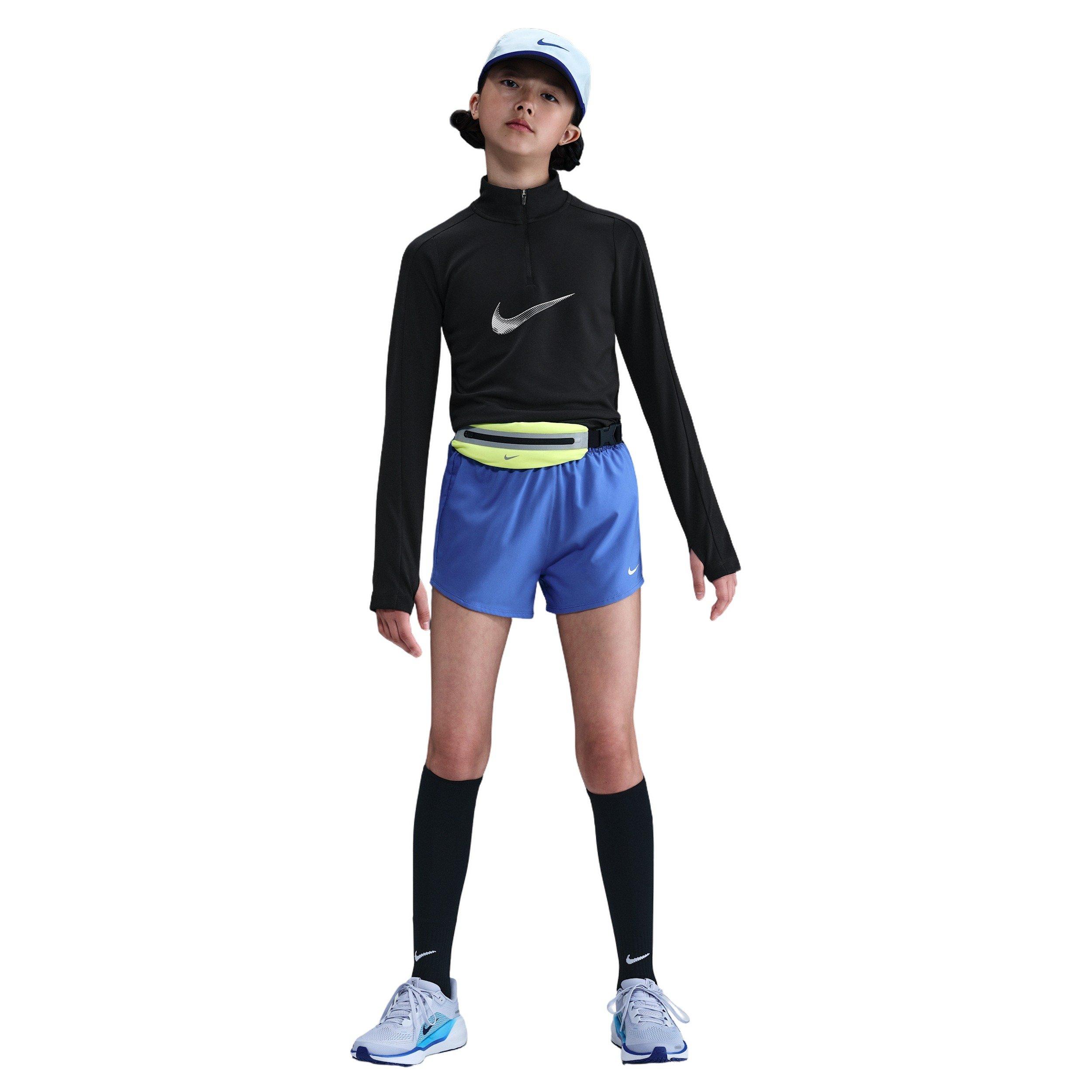 Nike Pro Dri-FIT 1/4-Zip Big Girls' Black Top