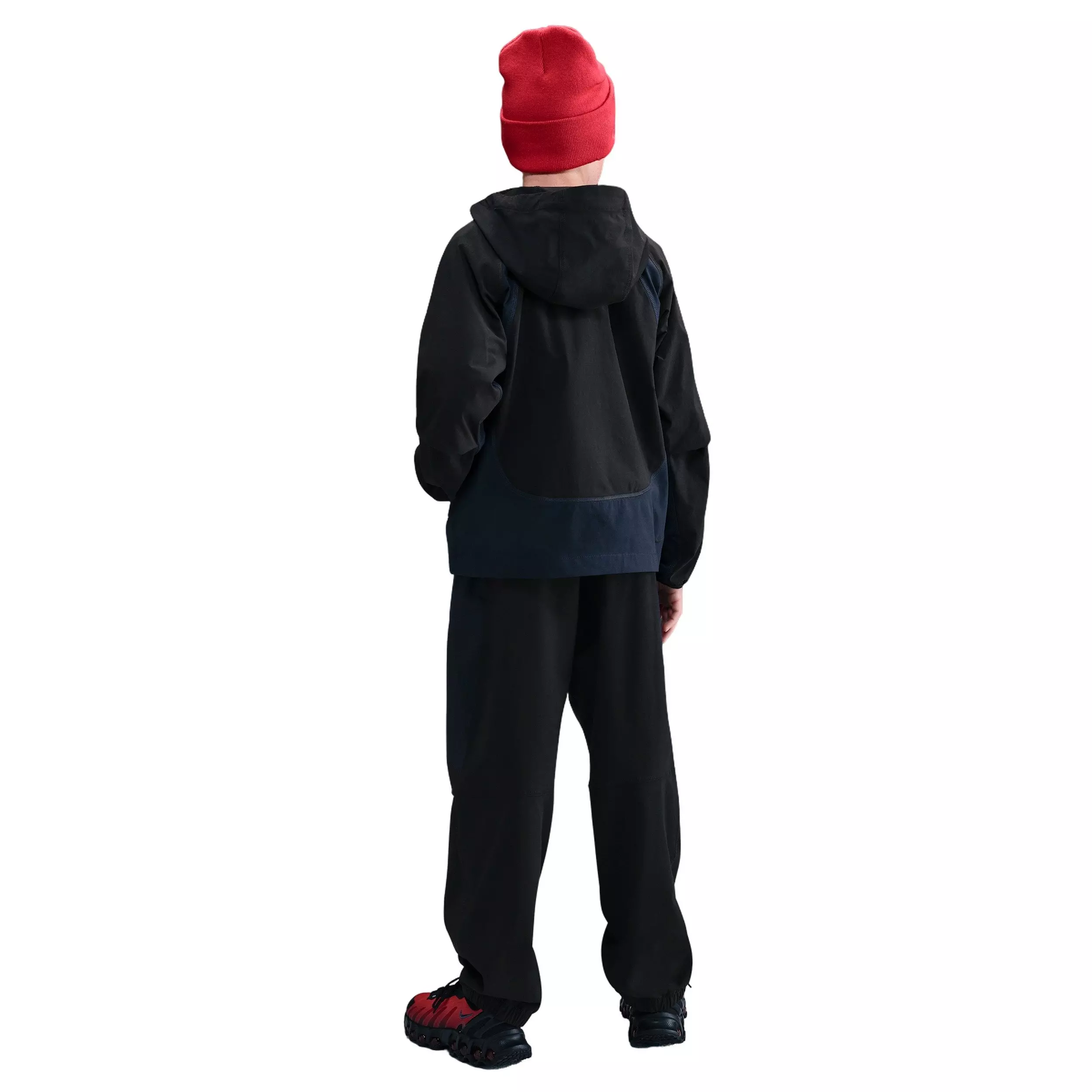 Nike Big Boys' Tech Woven Full Zip Jacket - Black - BLACK