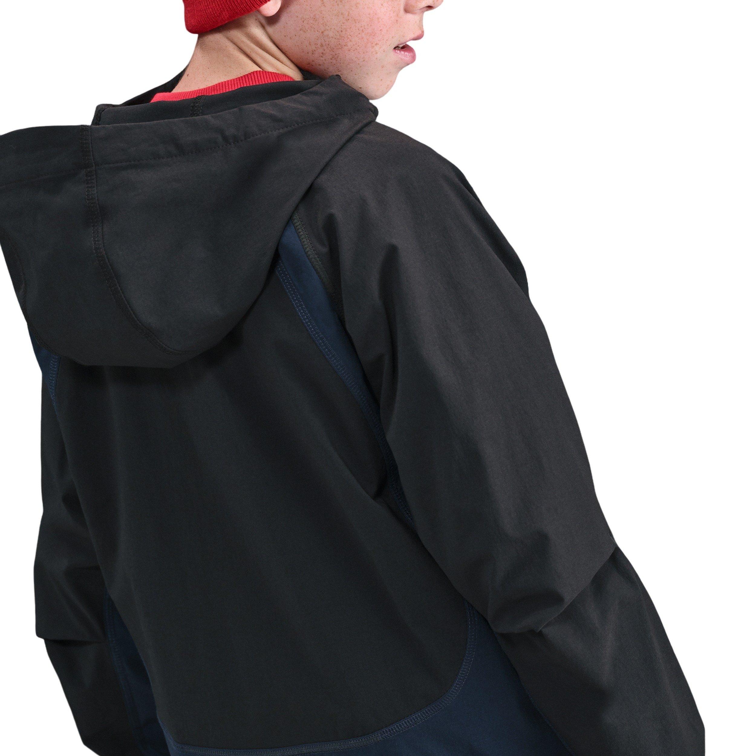 Nike Big Boys' Tech Woven Full Zip Jacket - Black - BLACK Thumbnail View 4