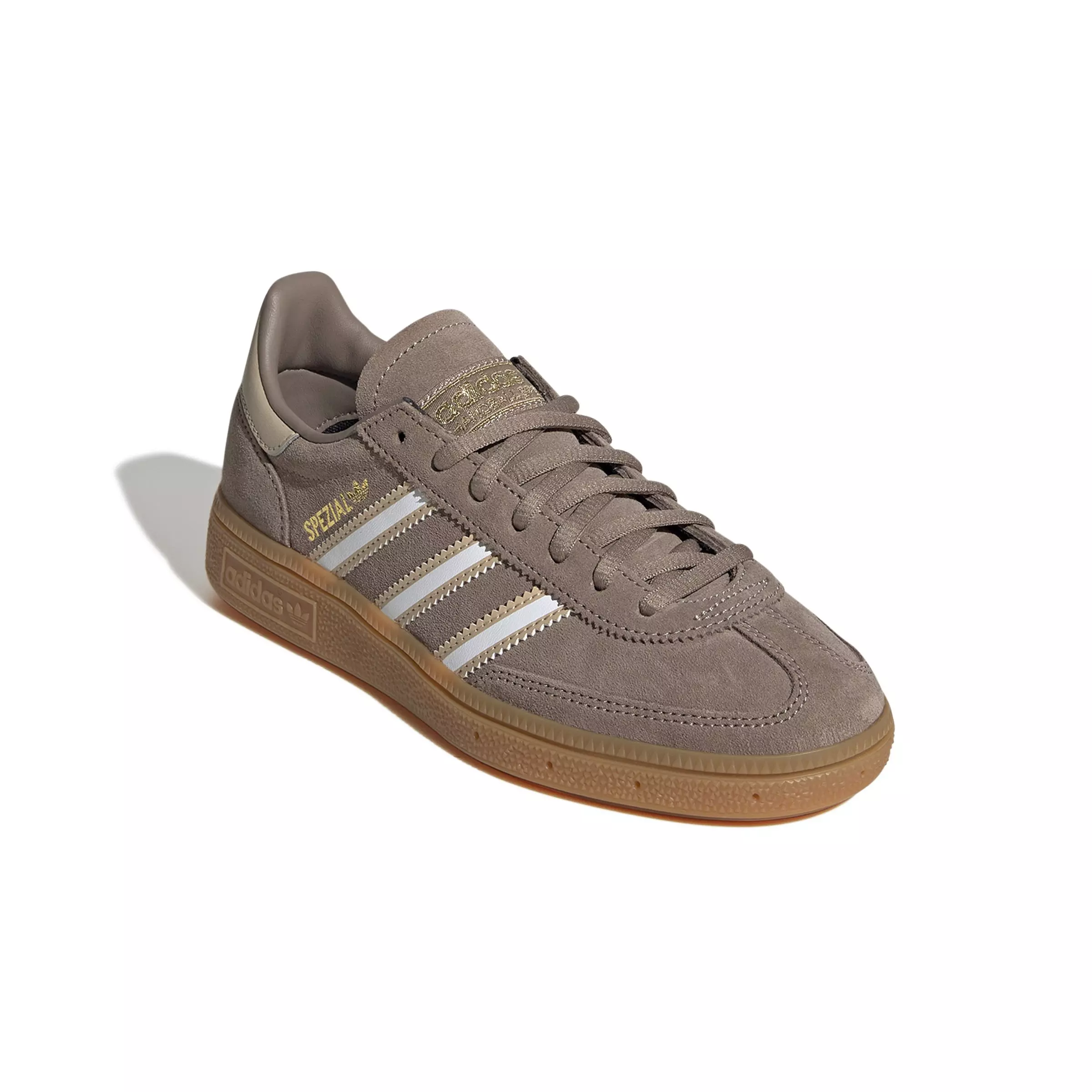 adidas Originals Handball Spezial "Chalky Brown/Ftwr White/Magic Beige" Grade School Boys' Shoe - BROWN/WHITE/BEIGE
